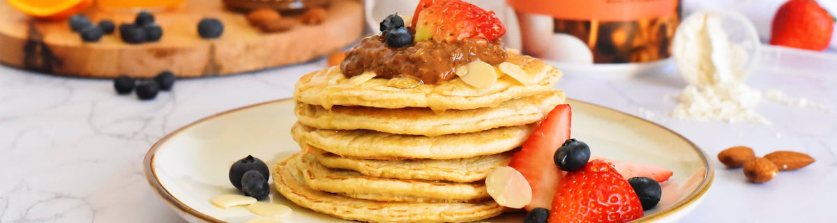 pancakes protéinés au beurre d'amandes
