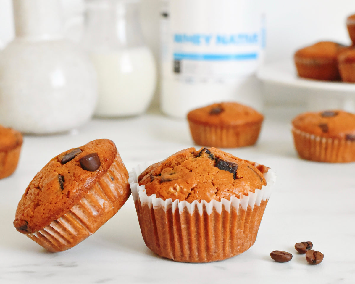 Muffins protéinés au cappuccino chocolat