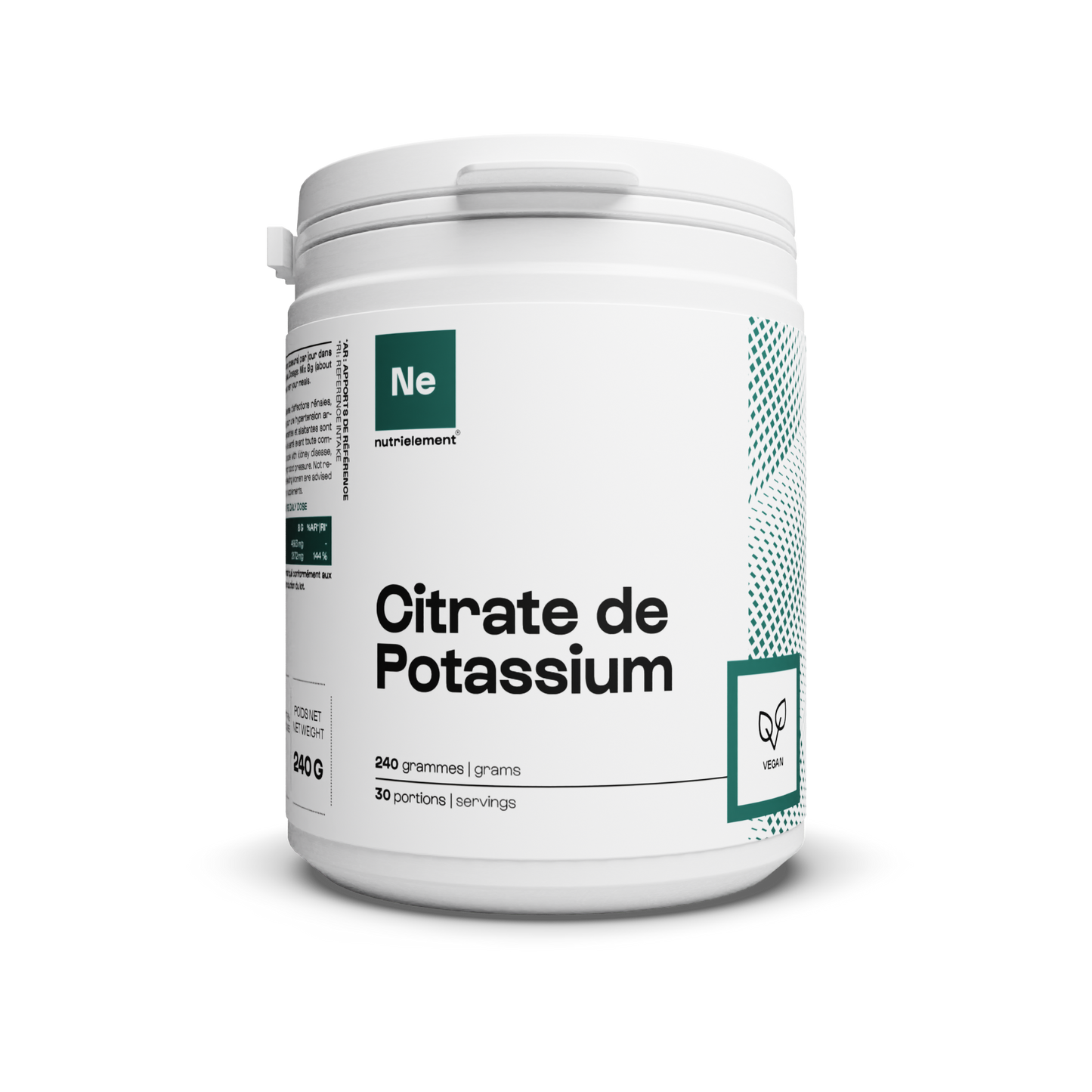 Powdered potassium citrate