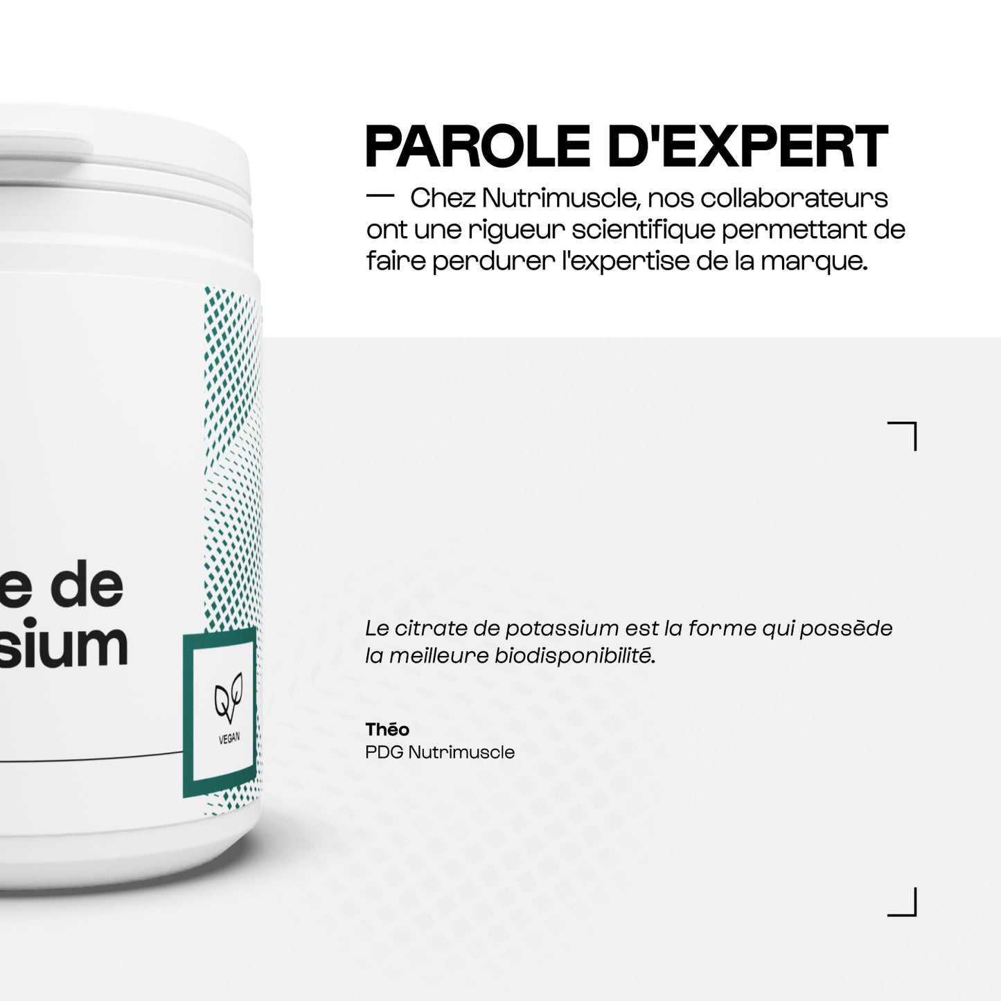 Powdered potassium citrate