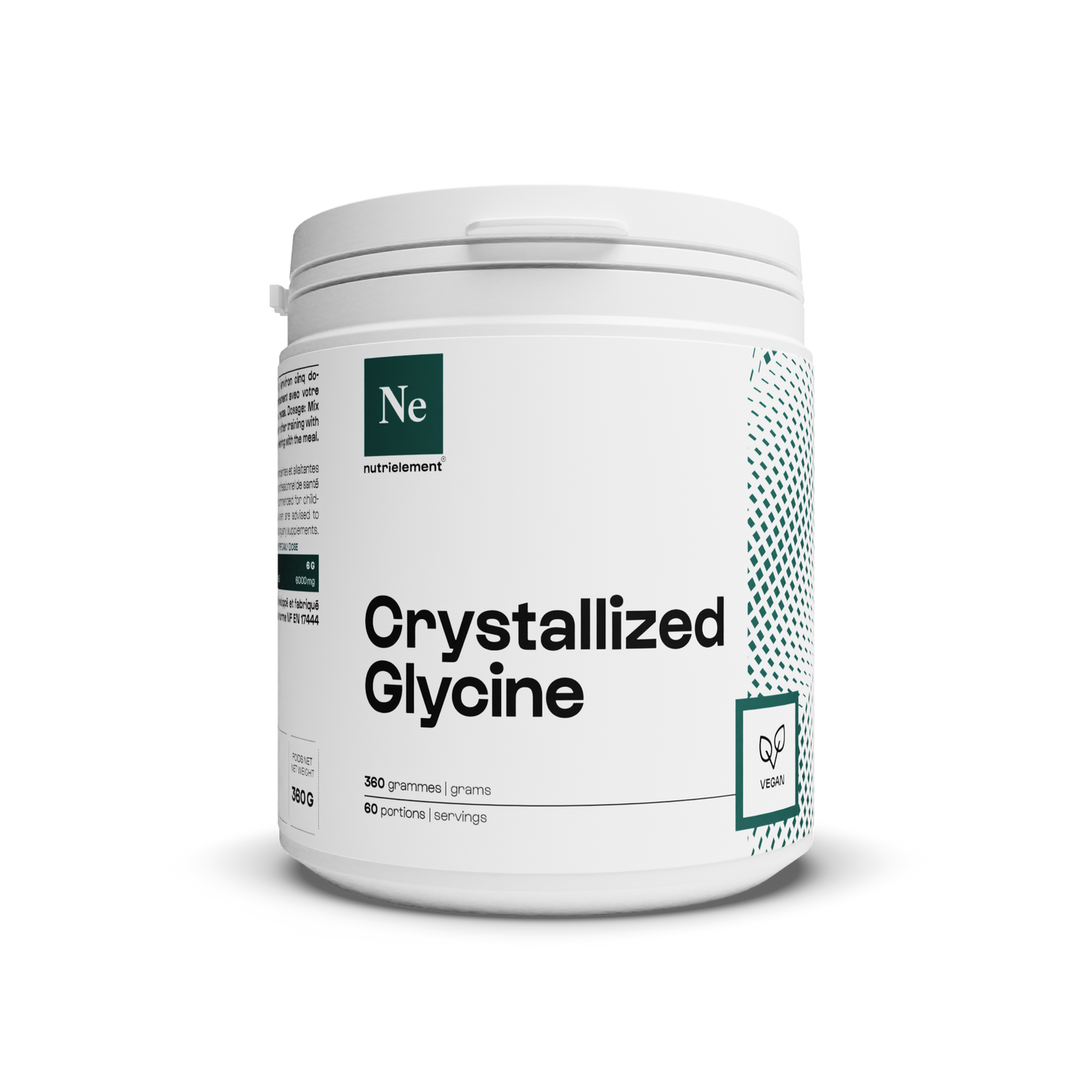 Powder crystallized glycine