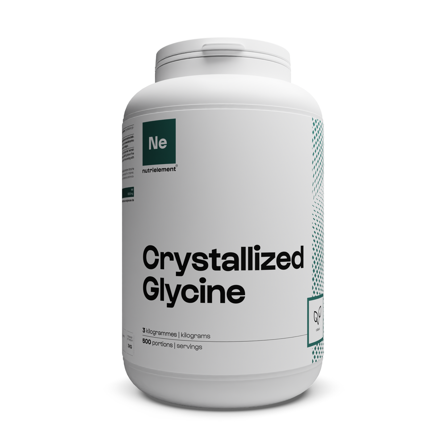 Powder crystallized glycine
