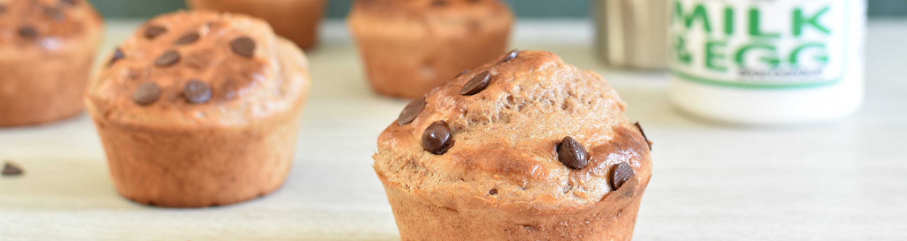 muffins protéinés aux pépites de chocolat