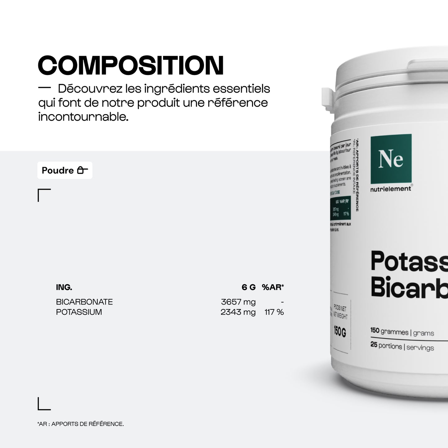 Bicarbonate De Potassium en poudre