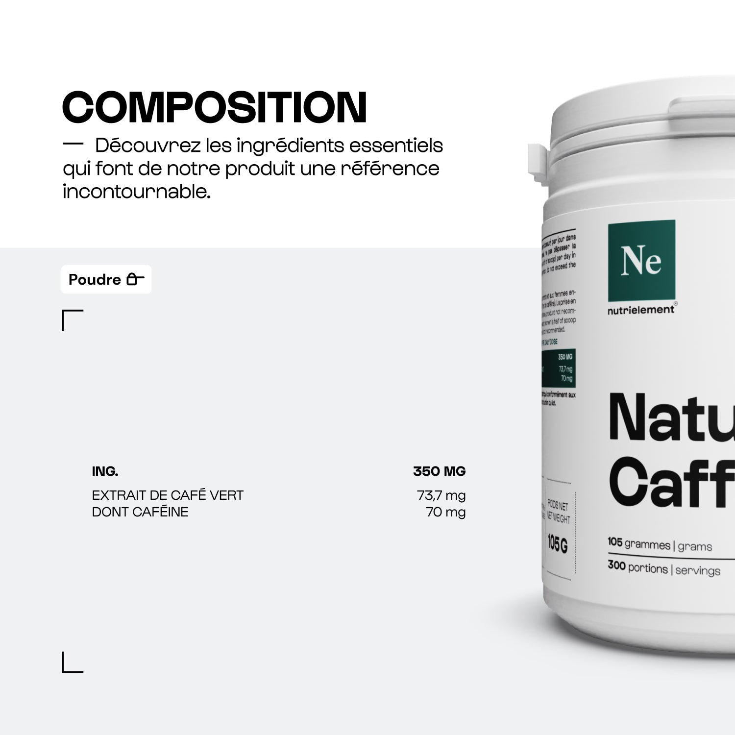 Powder natural caffeine