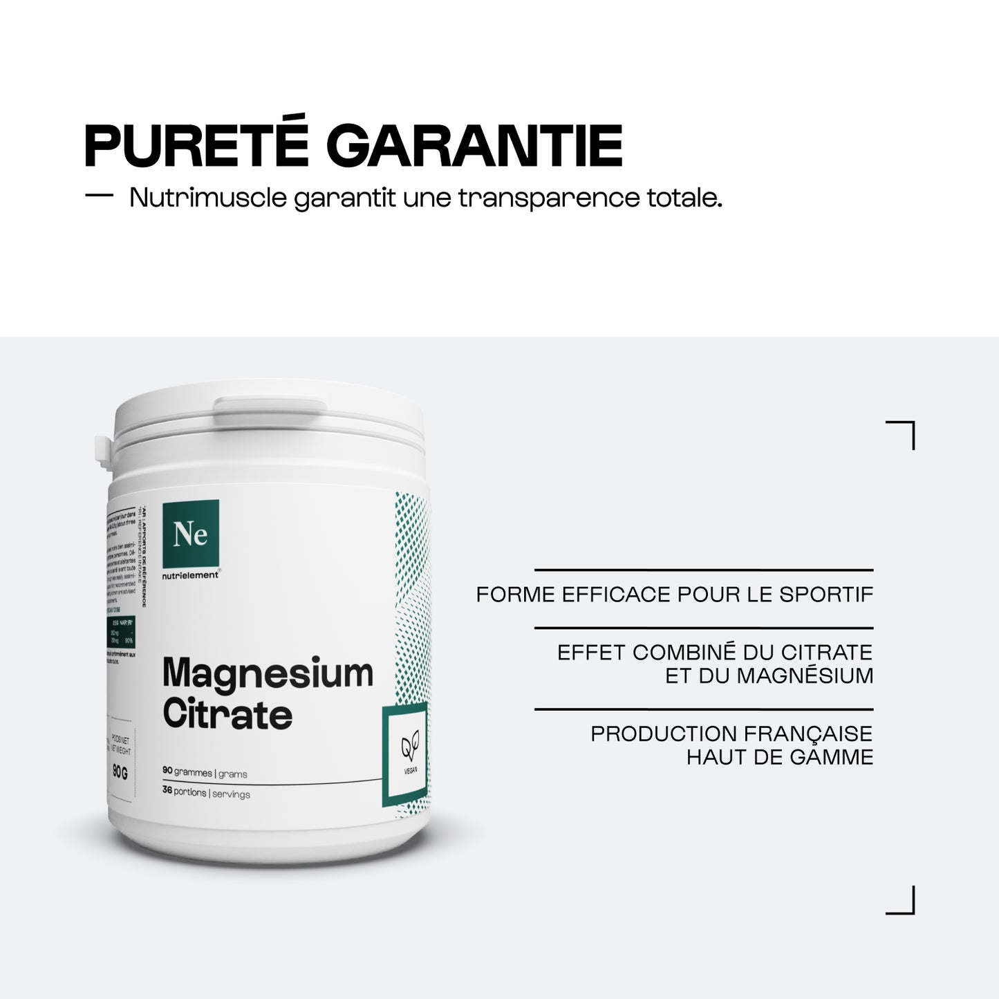 Powder magnesium citrate