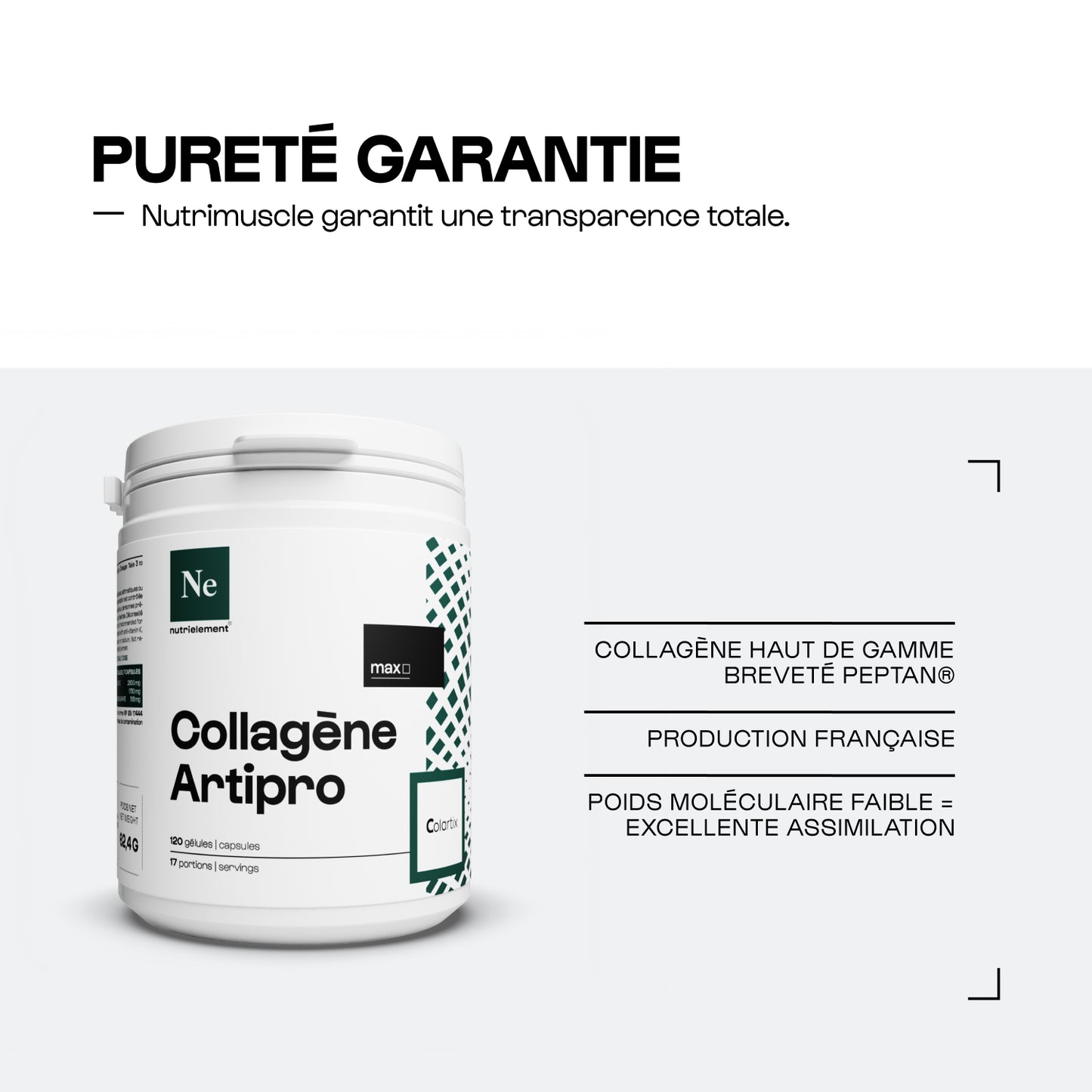 Collagen Peptide Peptan®ii (Colartix) in capsules