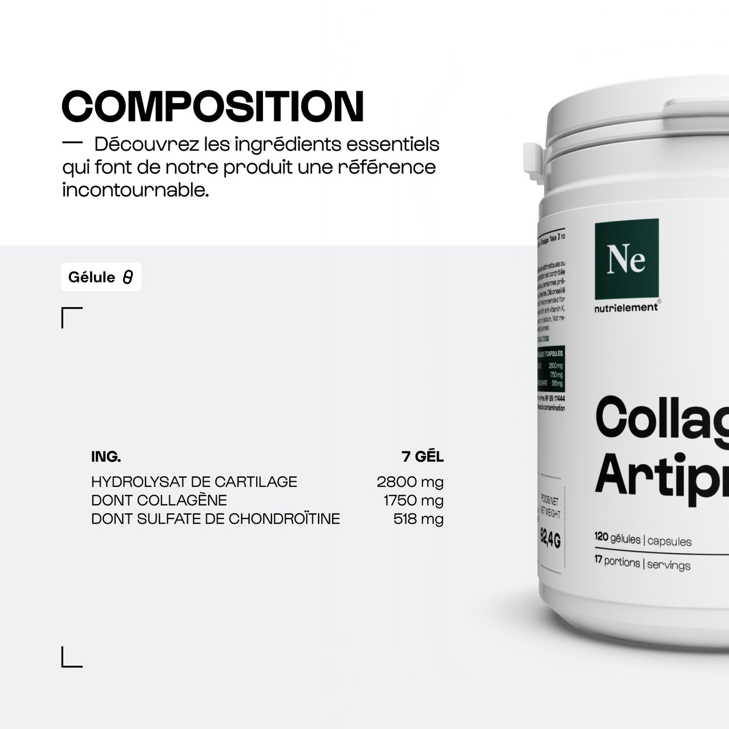 Collagen Peptide Peptan®ii (Colartix) in capsules