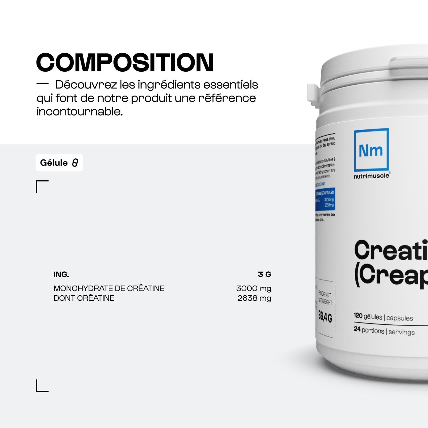 Creatine (Creapure®) in capsules