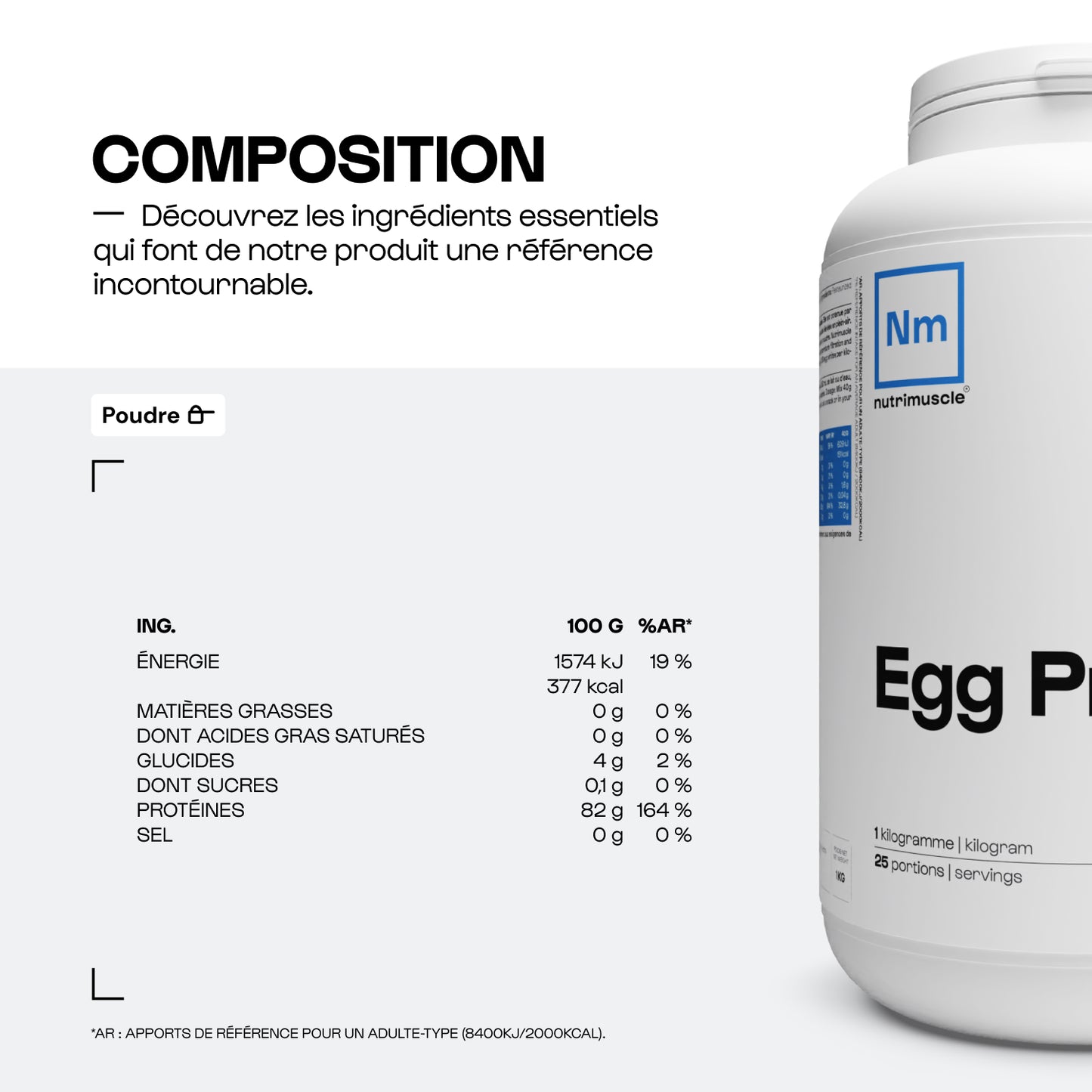 Powder egg protein