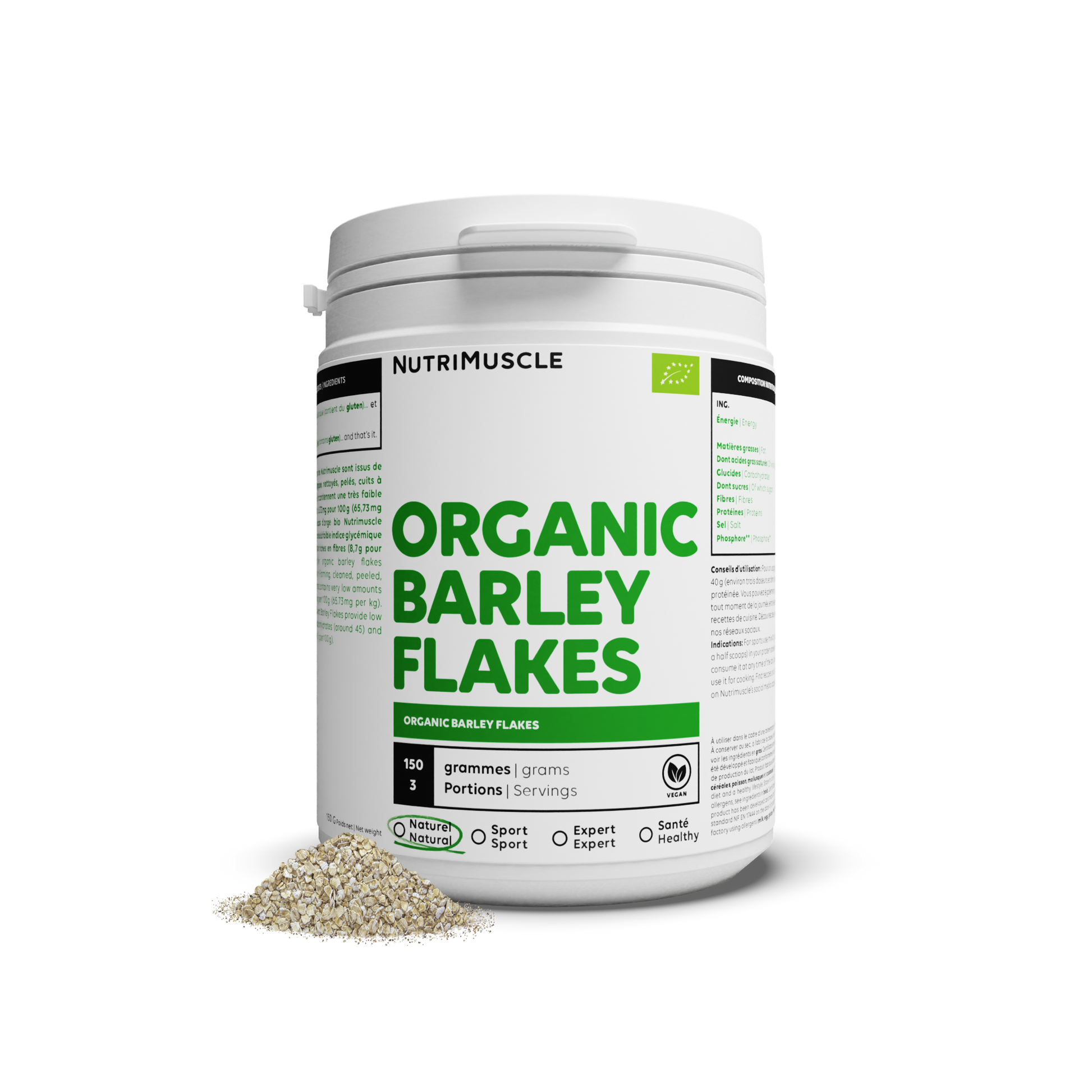 Organic barley flakes