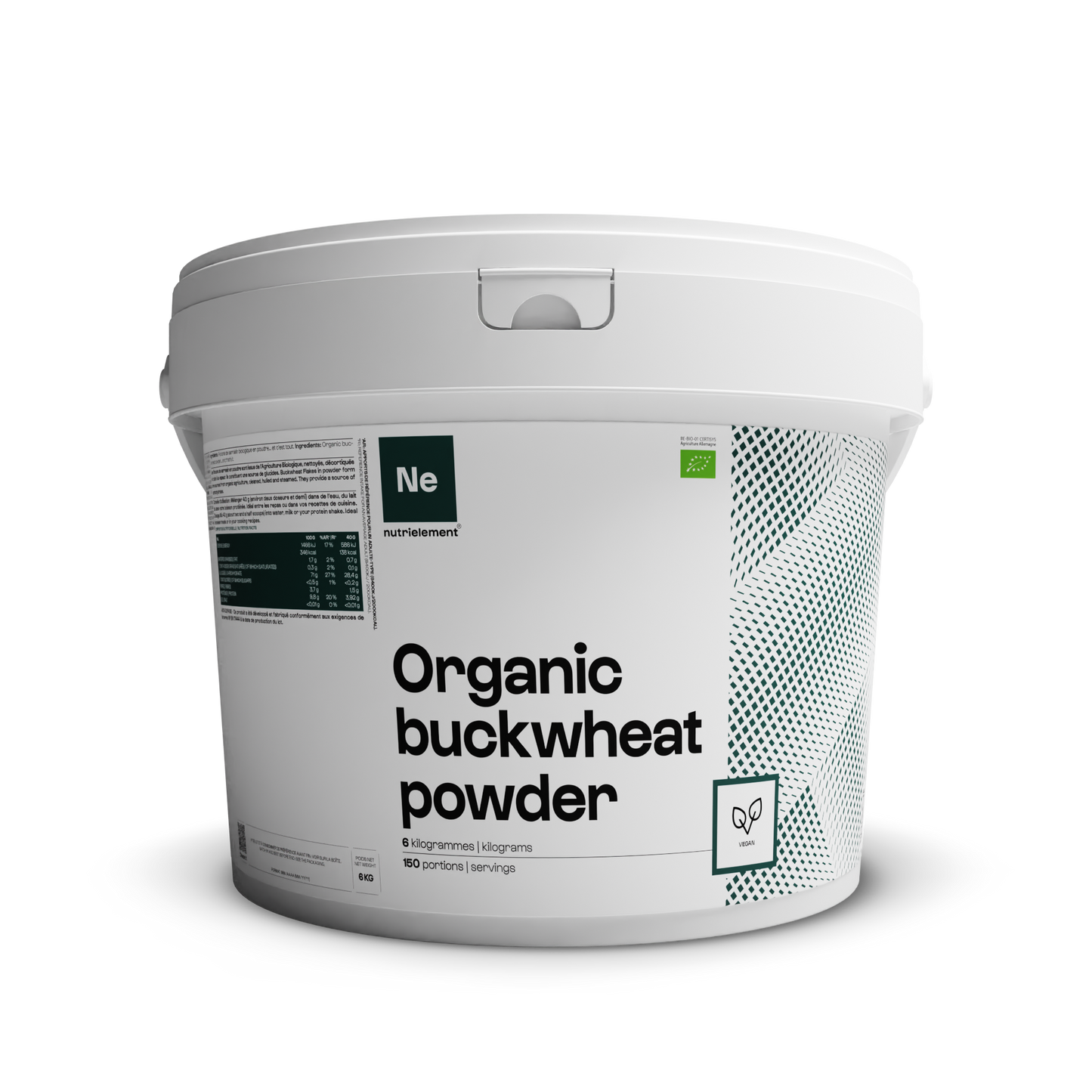 Organic Buckwheat Flakes in powder