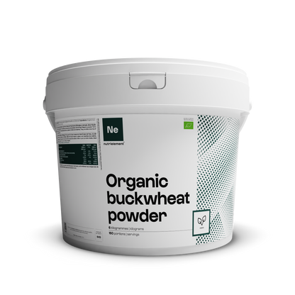 Organic Buckwheat Flakes in powder