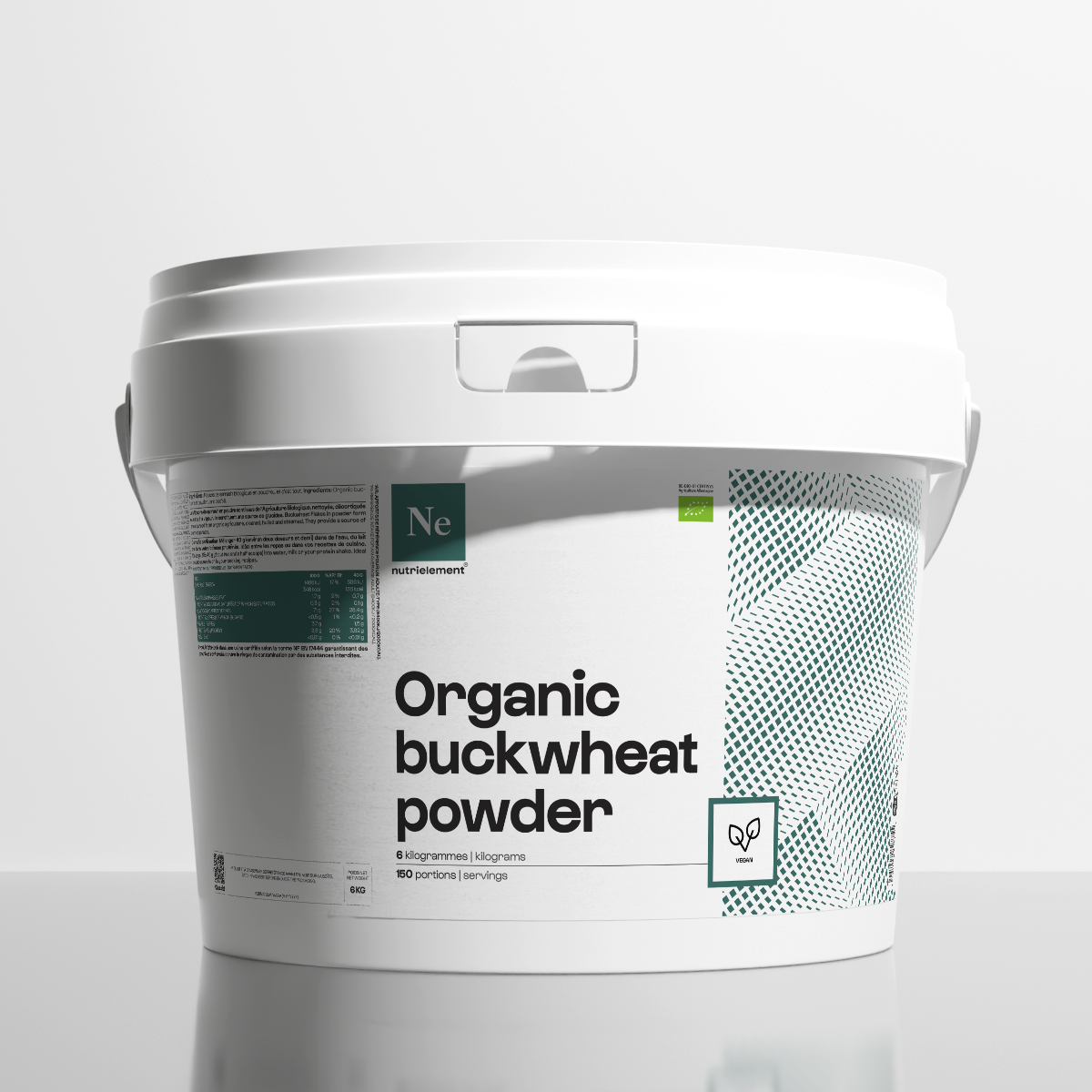 Organic Buckwheat Flakes in powder