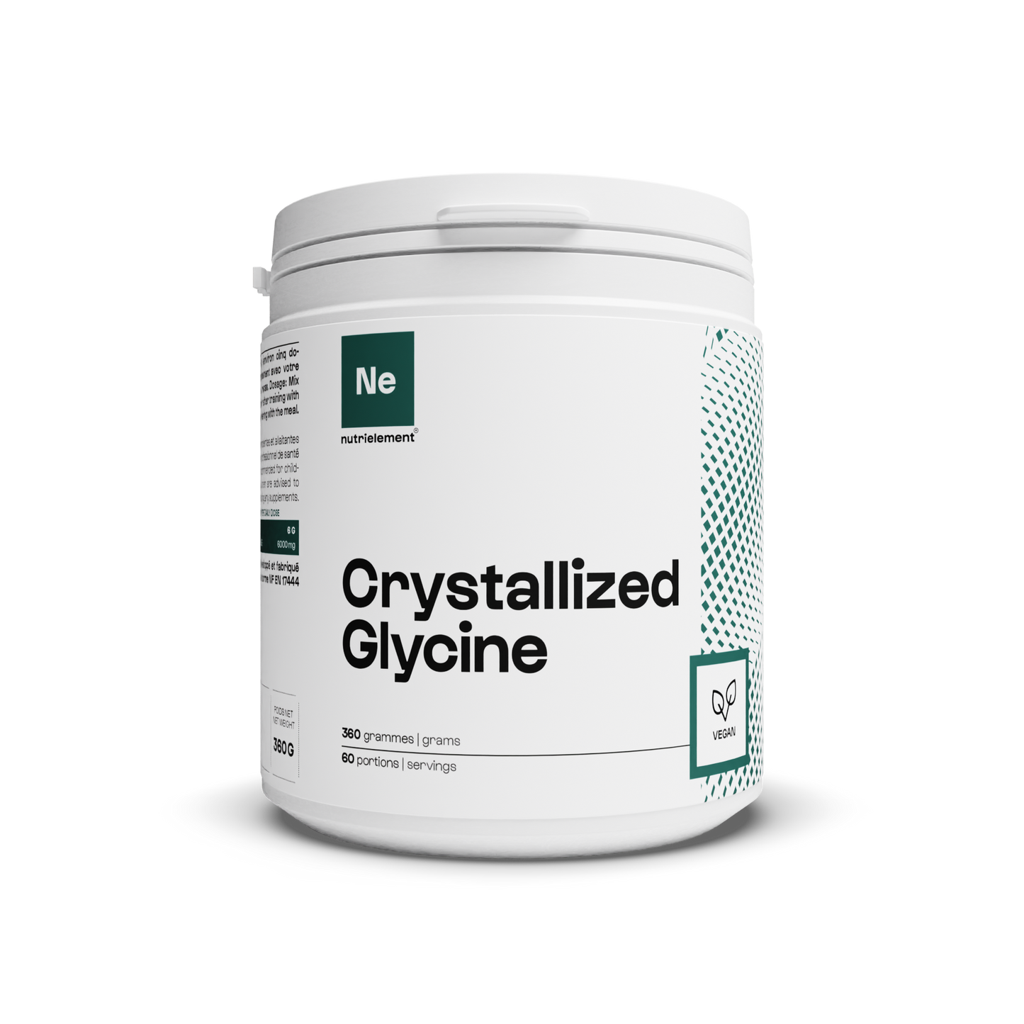 Powder crystallized glycine