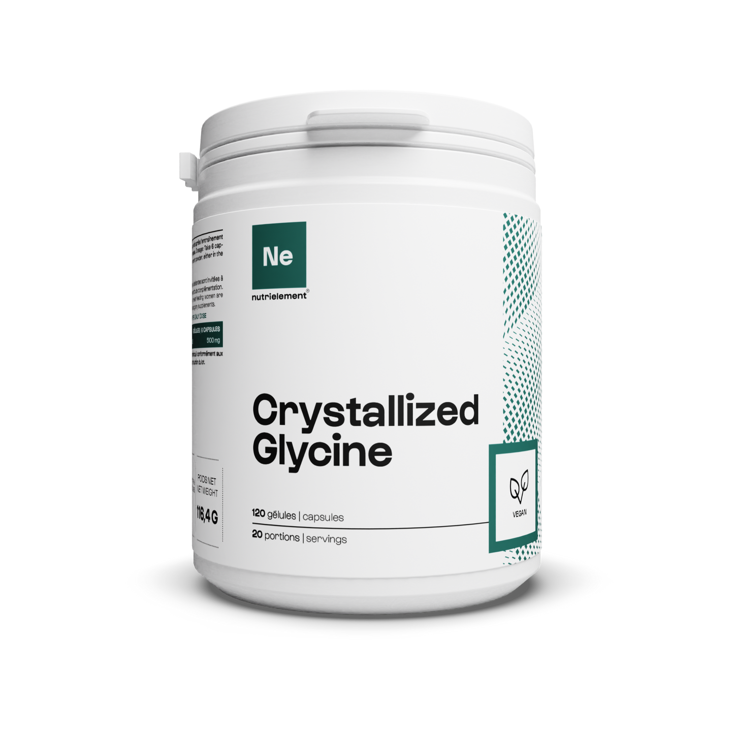 Crystallized glycine in capsules