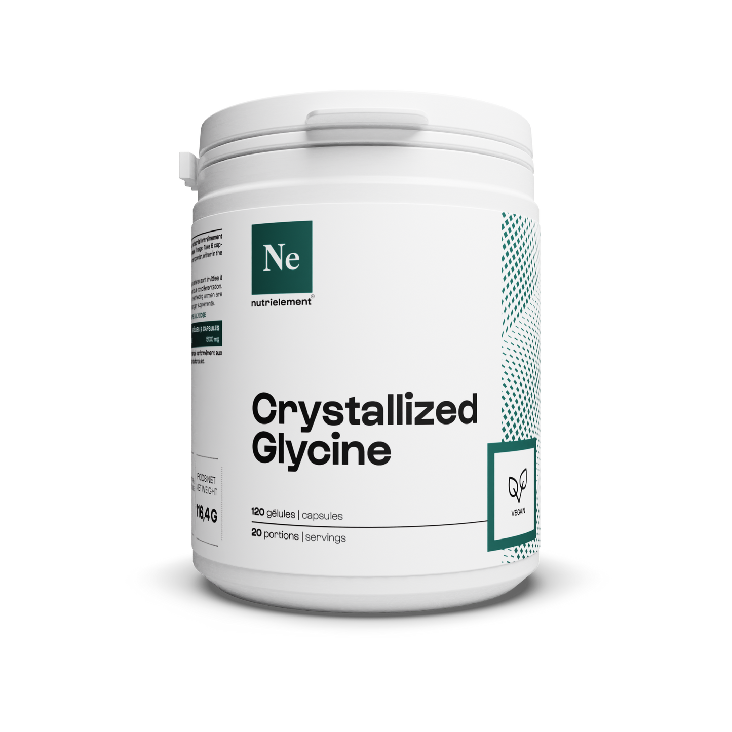 Crystallized glycine in capsules