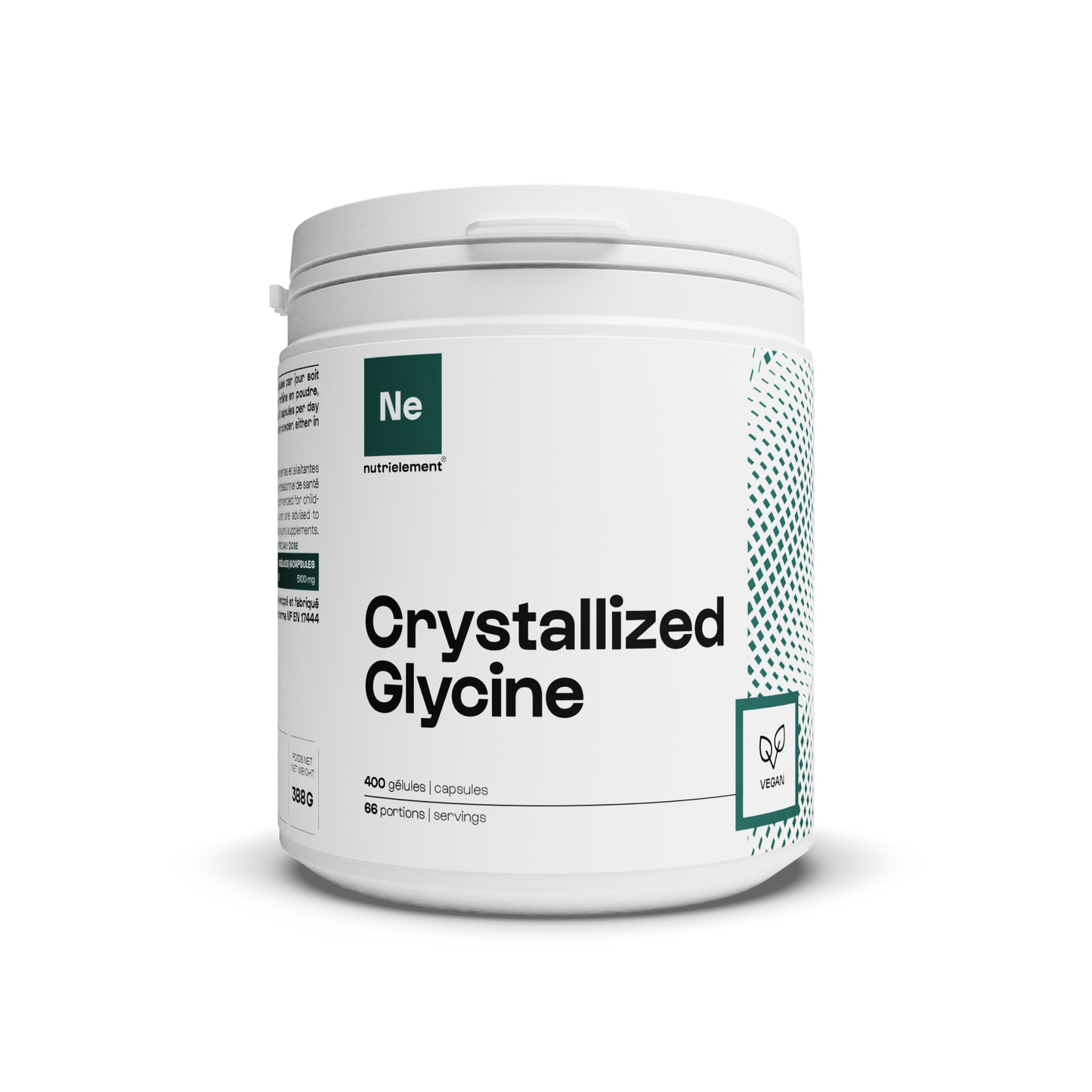 Crystallized glycine in capsules