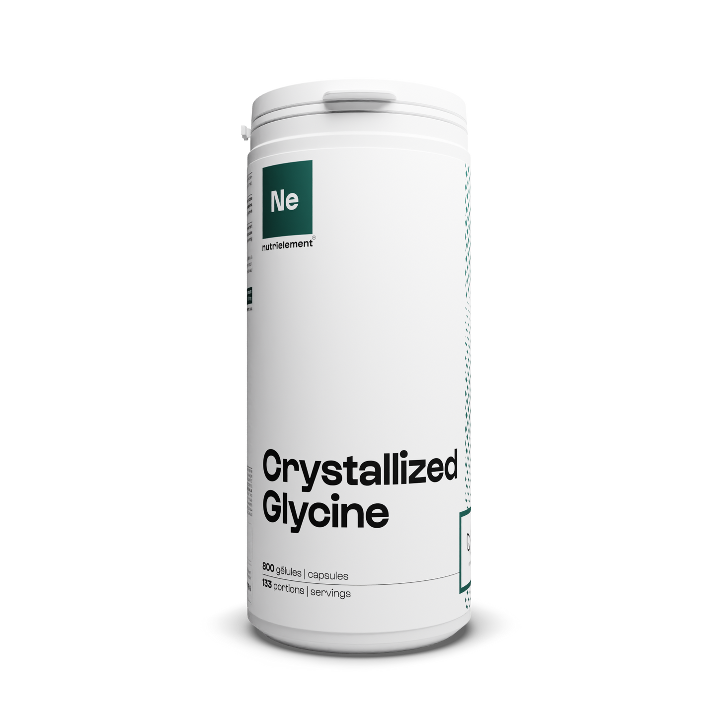 Crystallized glycine in capsules