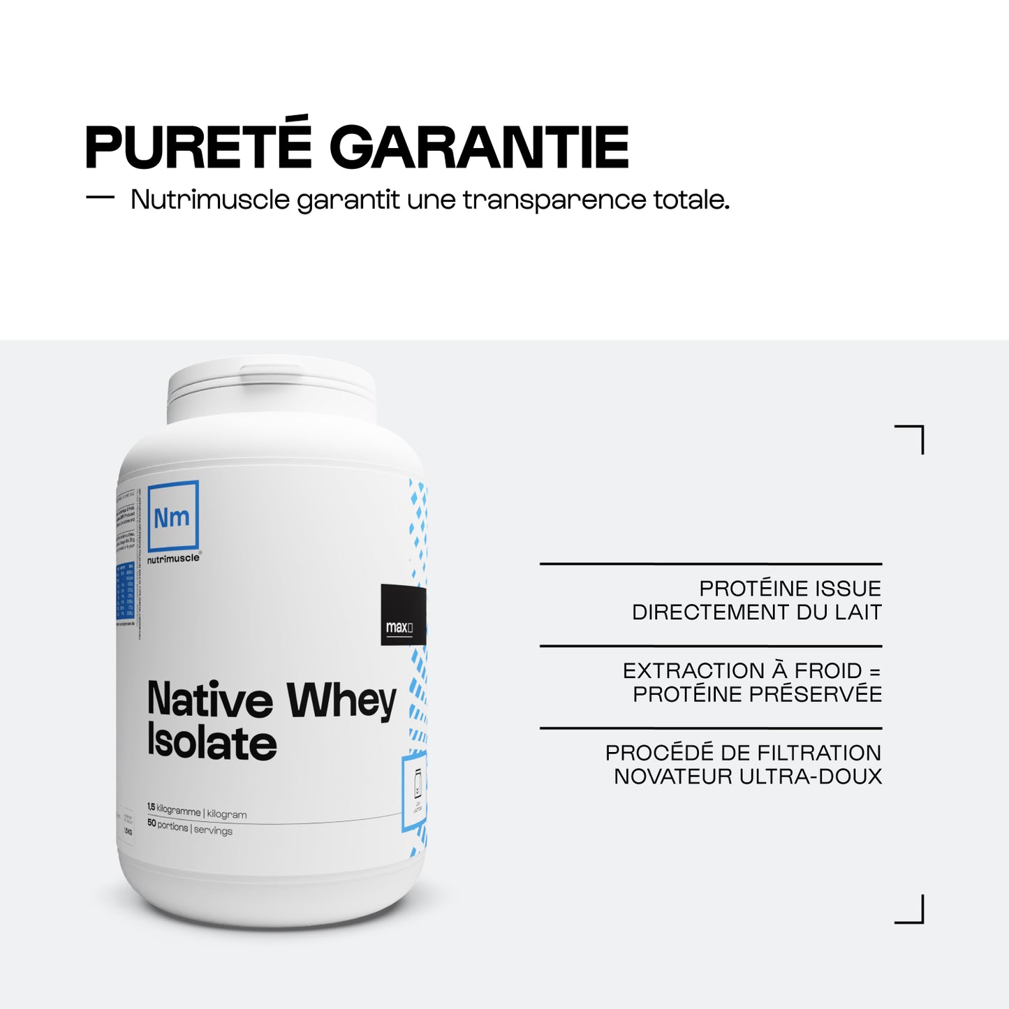 Whey Native Isolate (Low lactose)