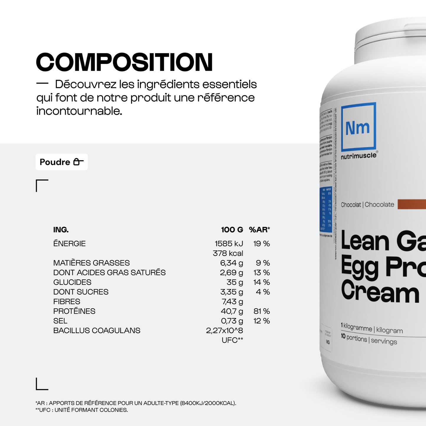 Lean Gainer Egg Crème de riz