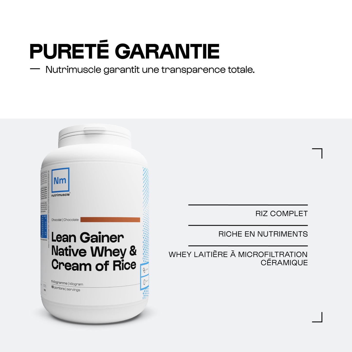 Lean Gainer Whey Crème de riz