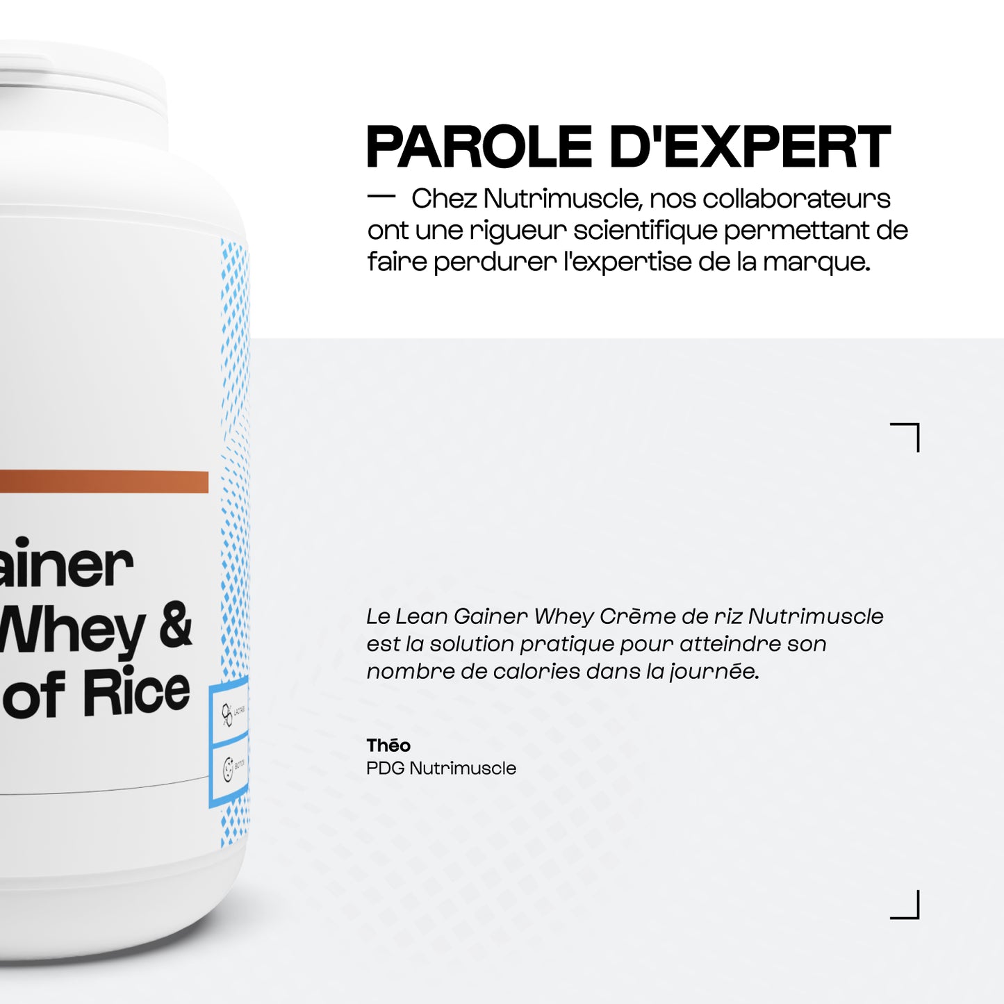 Lean Gainer Whey Crème de riz