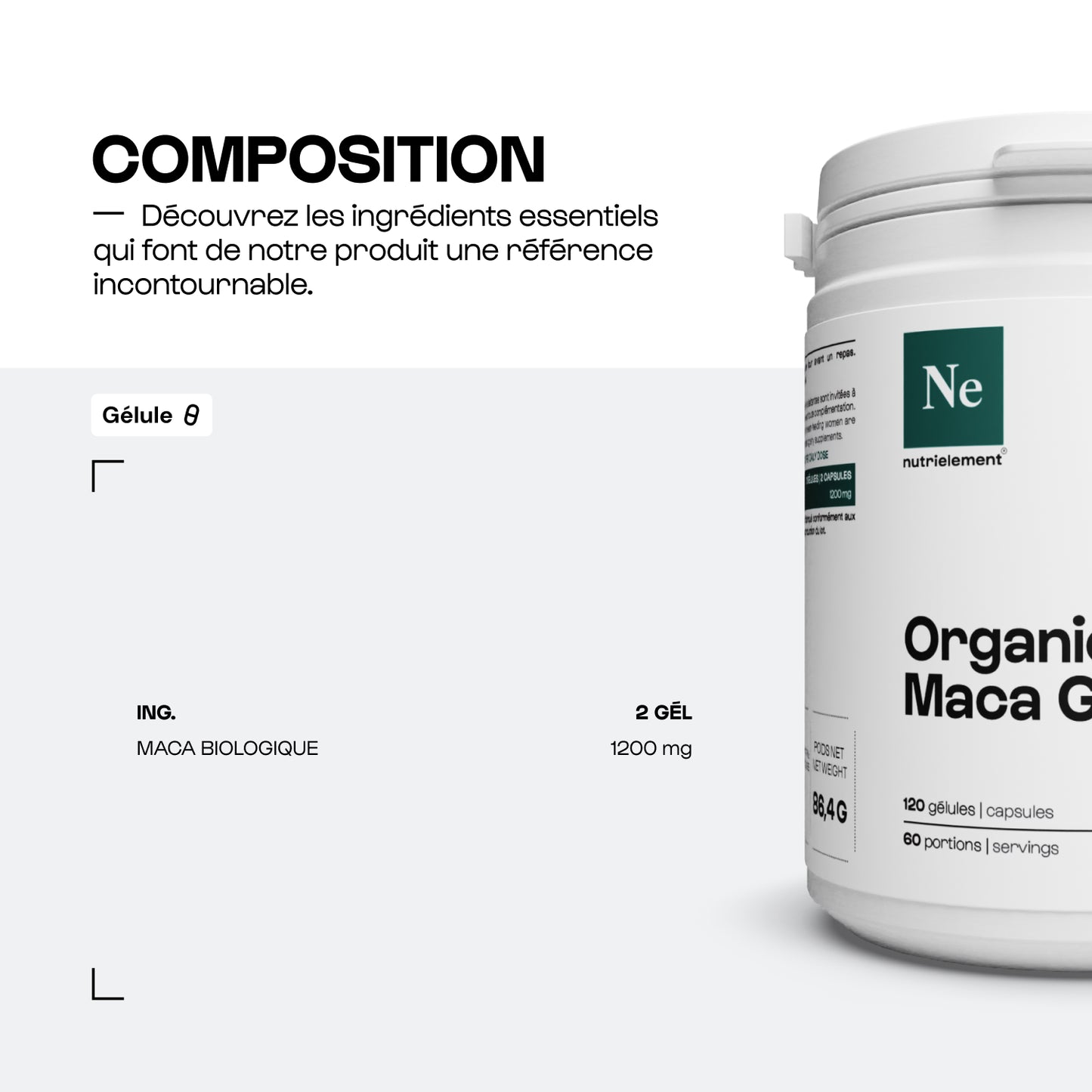 Maca organic capsules