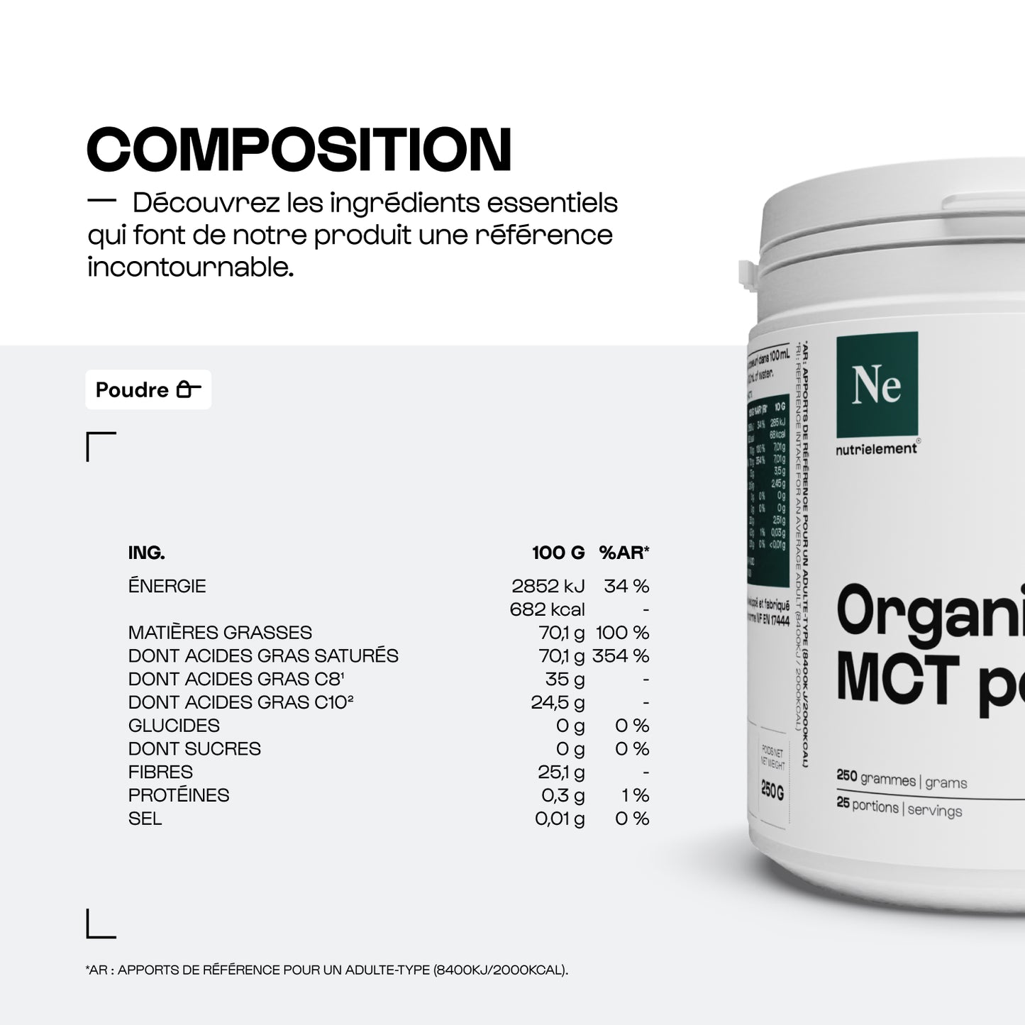 MCT organic powder