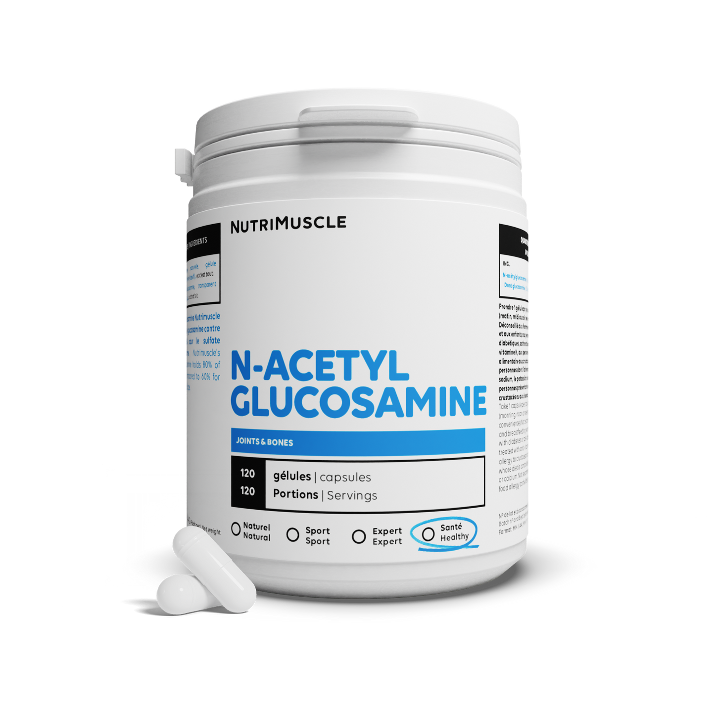 Glucosamine (n-acetylglucosamine) in capsules