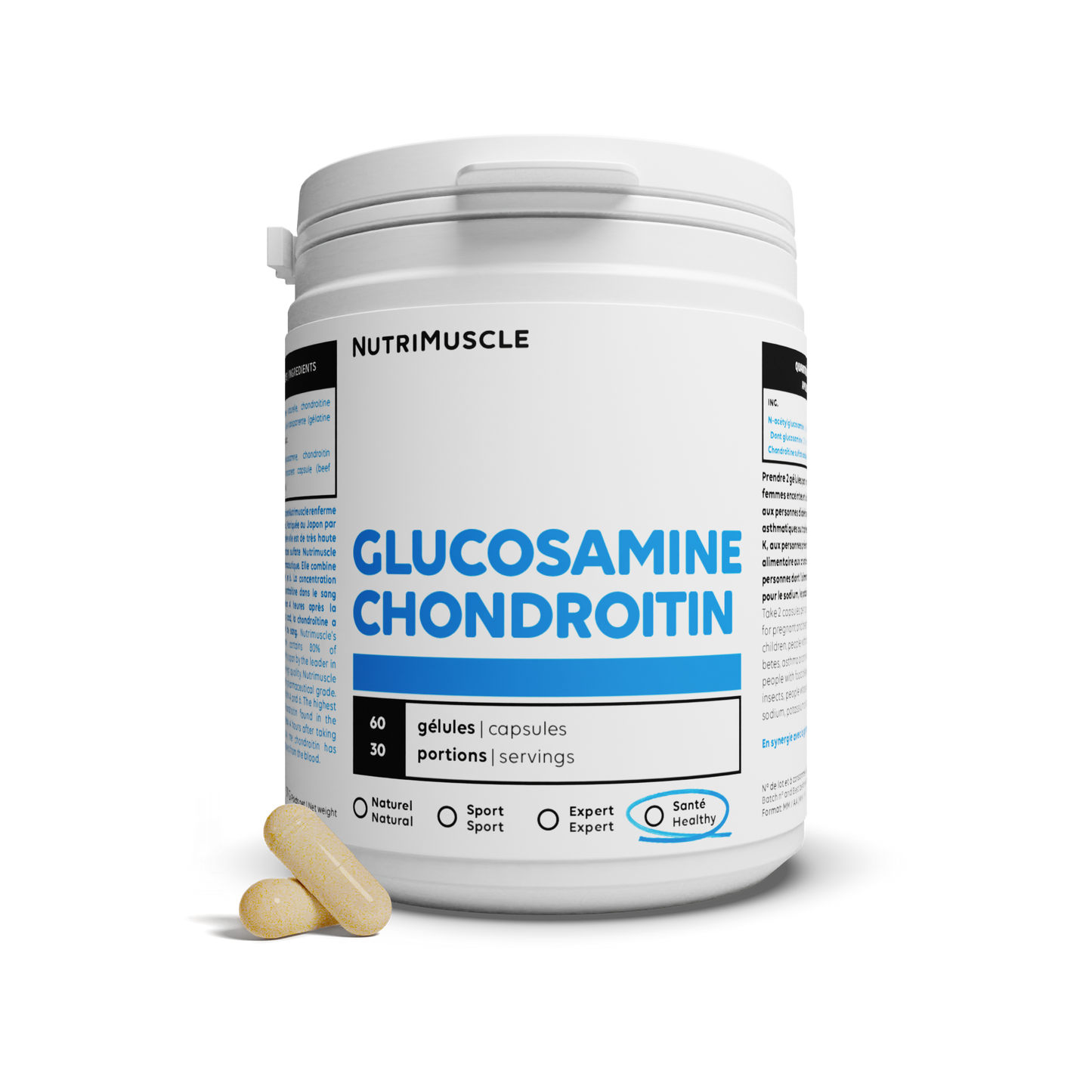 Mix glucosamine + chondroitine in capsules