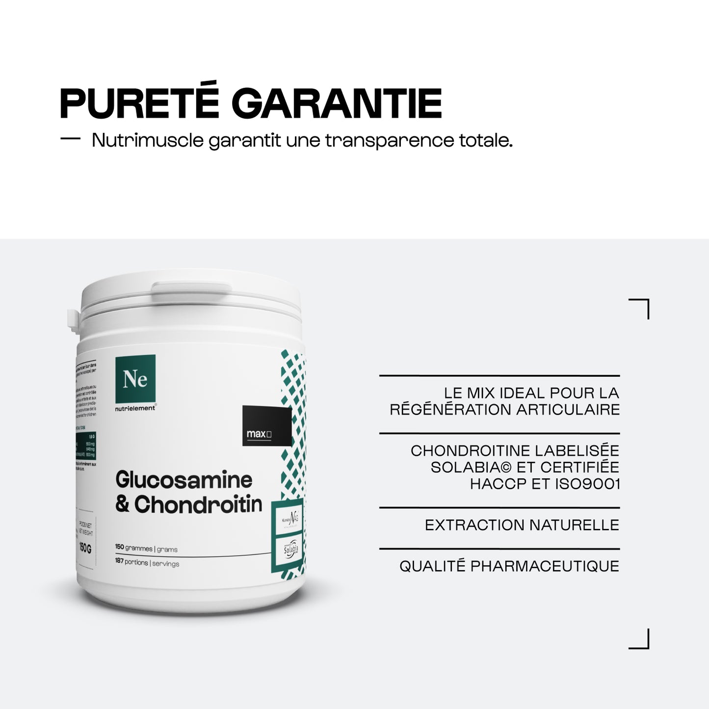 Mix glucosamine + chondroitin powder