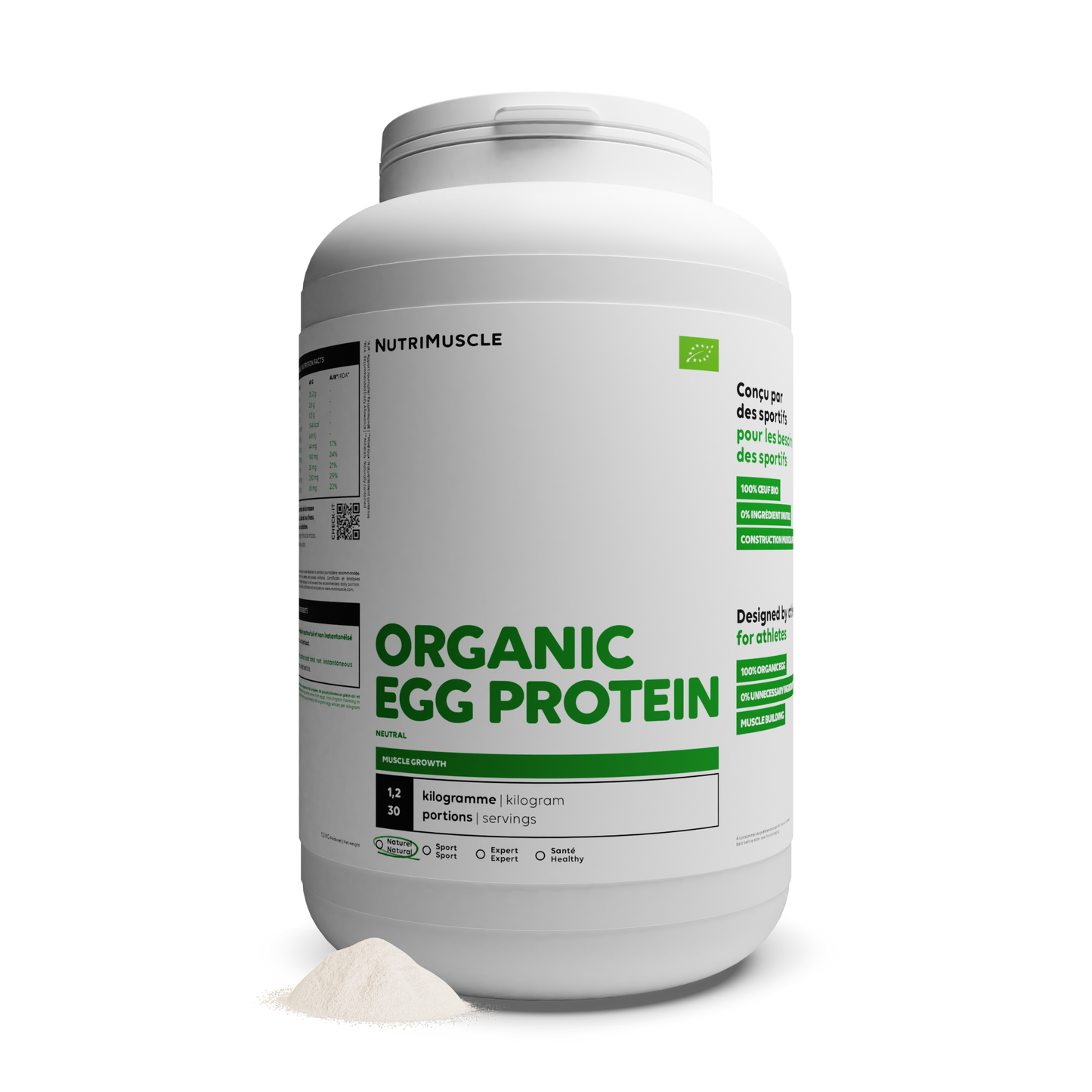 Organic egg protein
