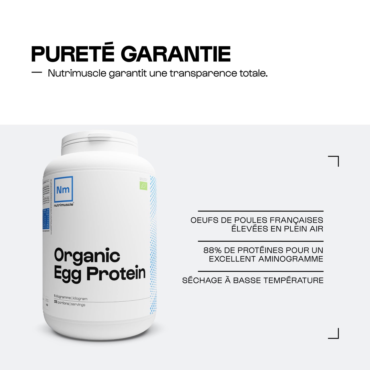 Organic egg protein