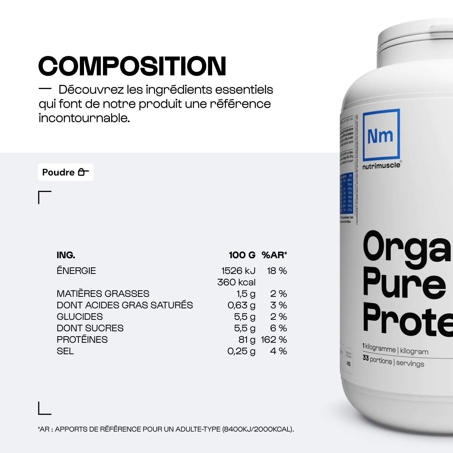 Pure Milk Protein Biologiques