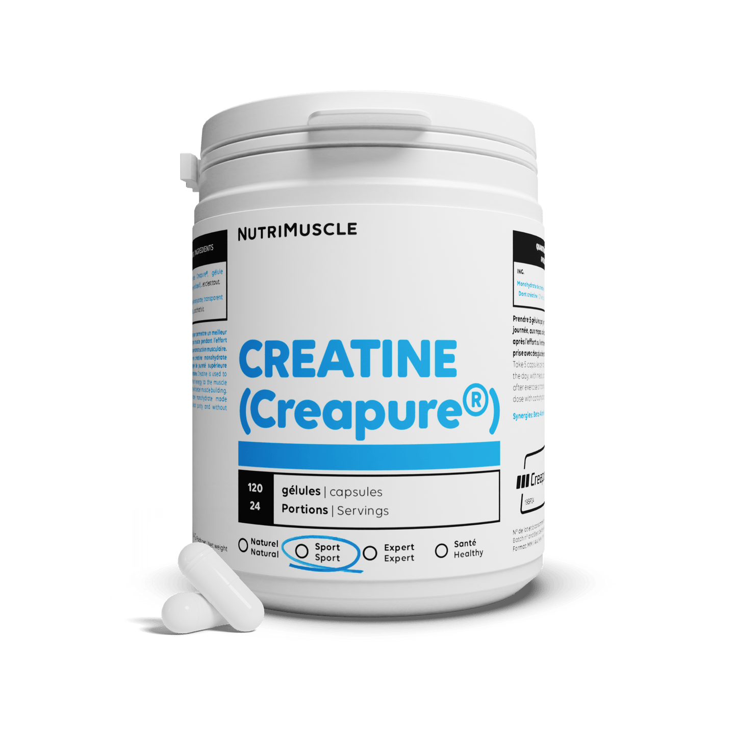 Nutrimuscle Acides aminés Créatine (Creapure®) en gélules