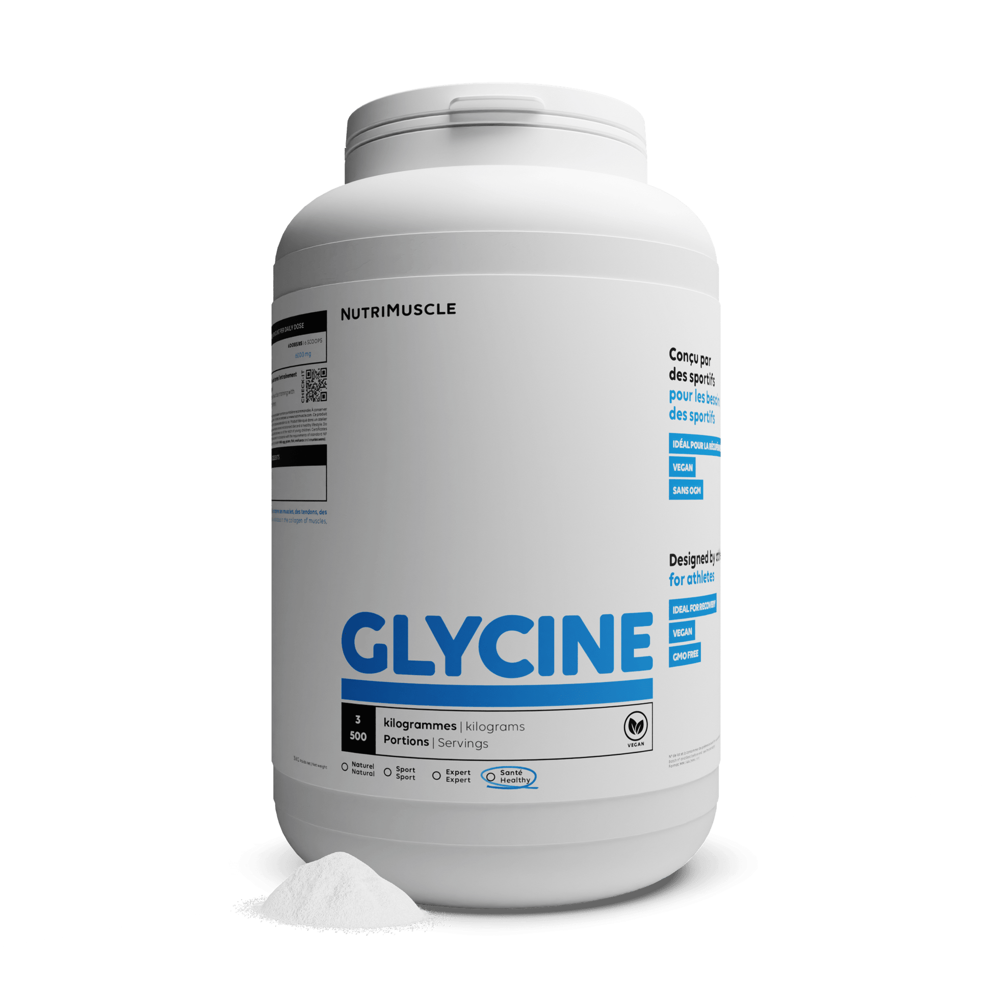 Nutrimuscle Acides aminés 3.00 kg Glycine Cristallisée en poudre