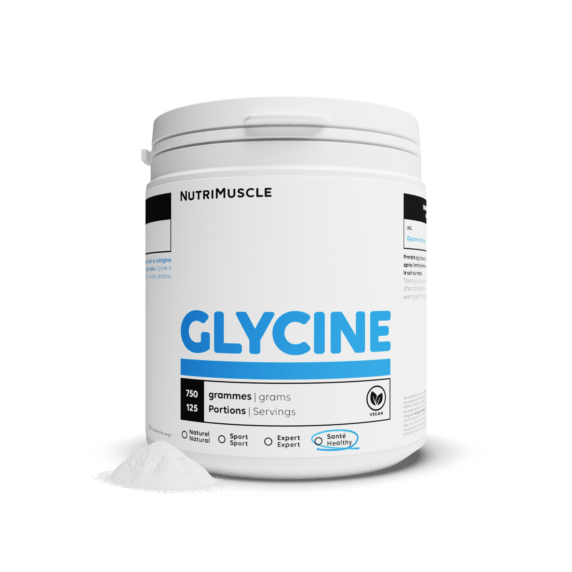 Nutrimuscle Acides aminés 750 g Glycine Cristallisée en poudre