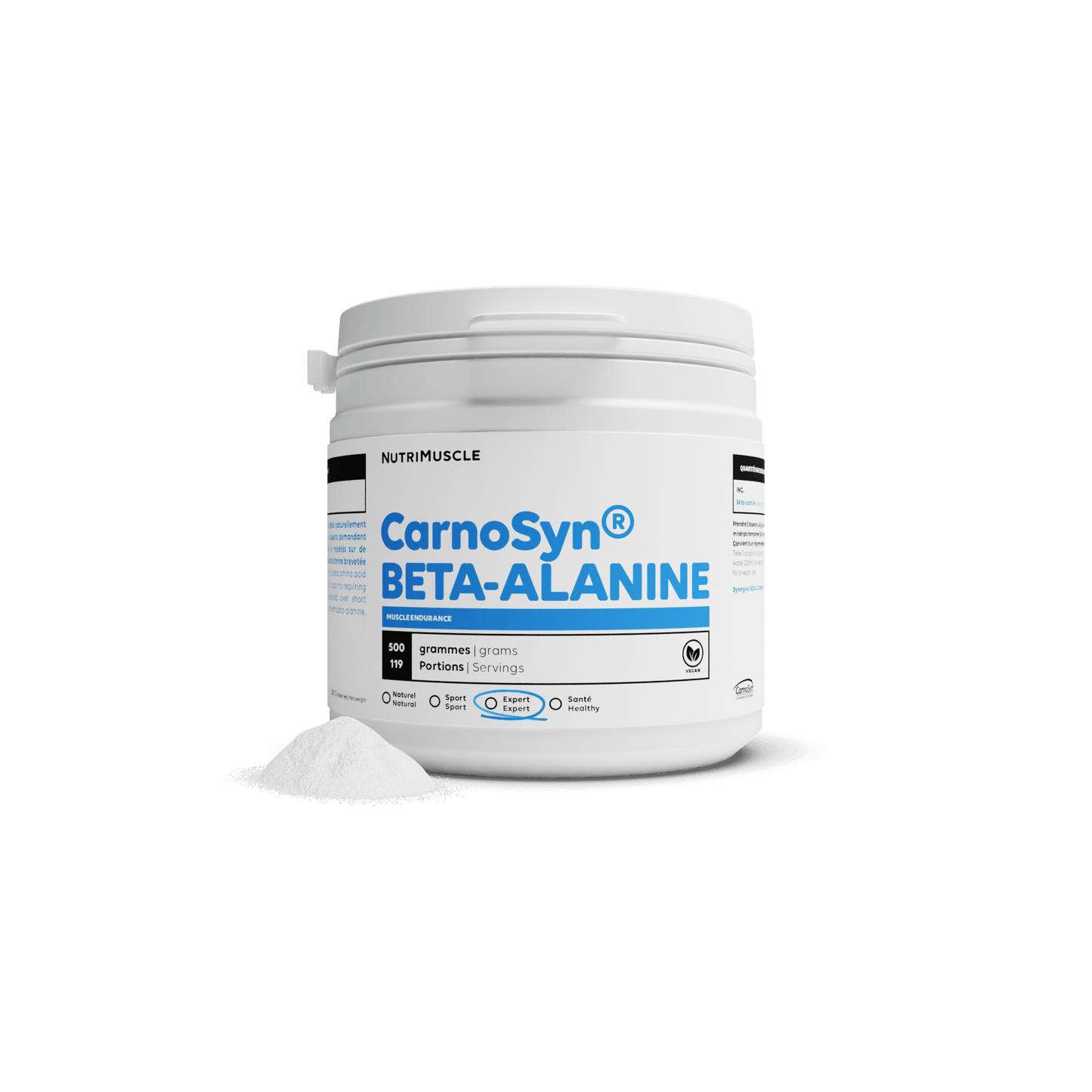 Nutrimuscle 500 g Bêta-Alanine Carnosyn® en poudre