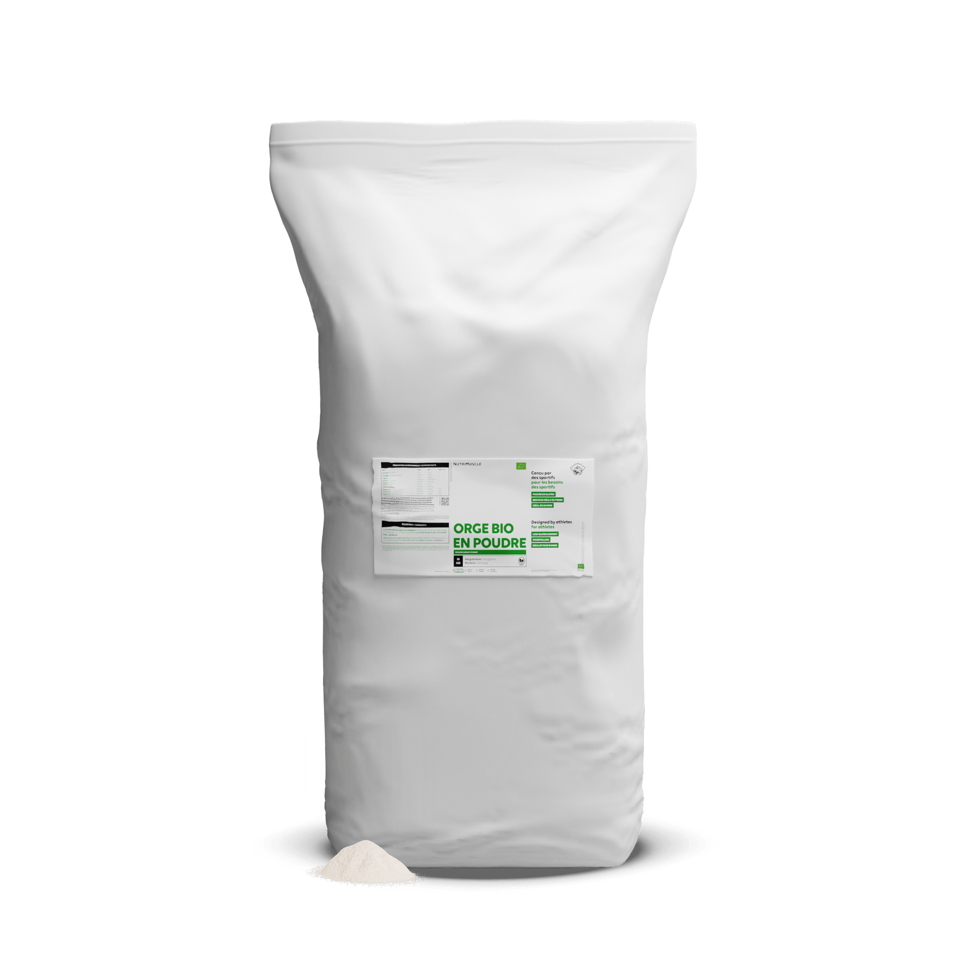 Nutrimuscle Glucides 25.00 kg Flocons d'orge biologiques en poudre