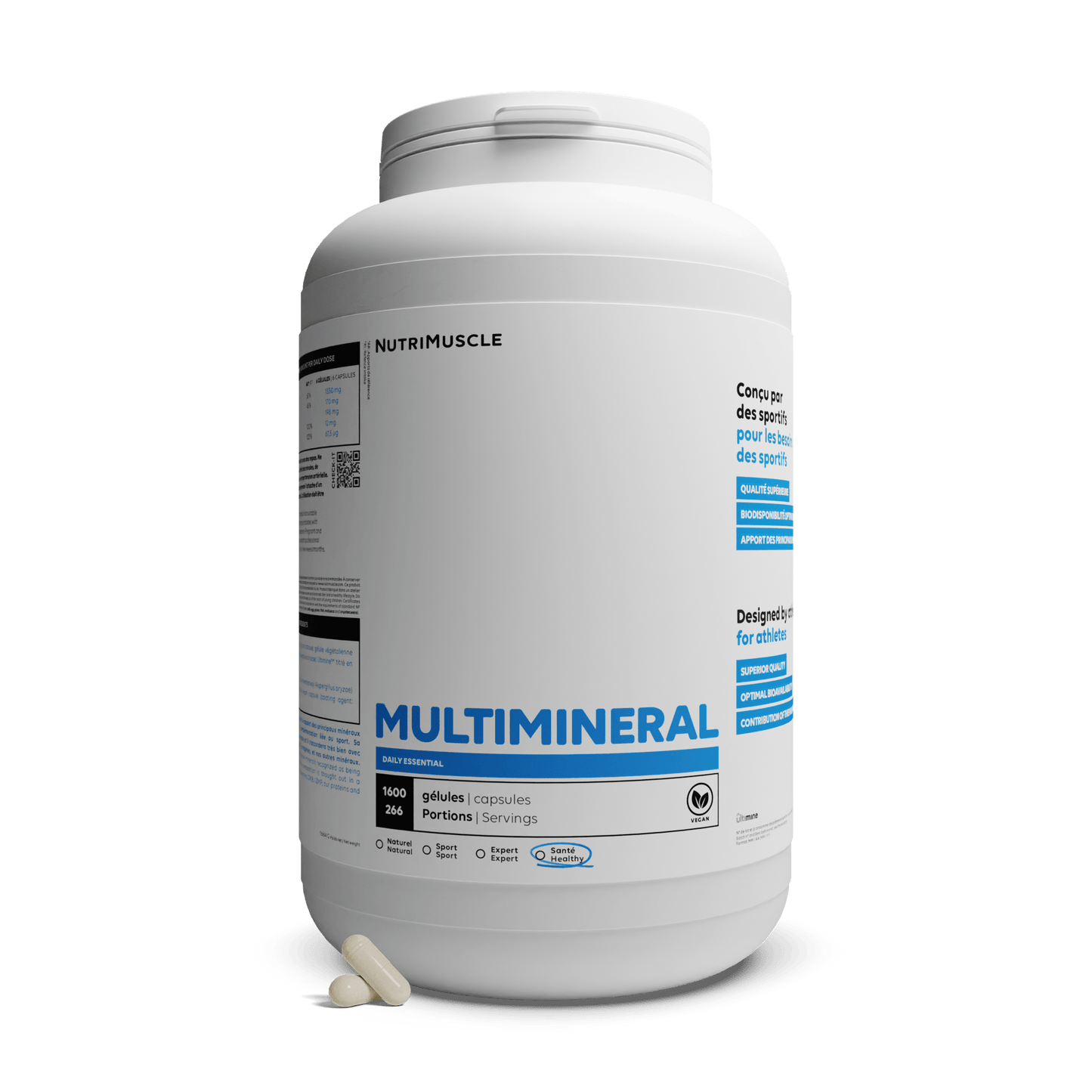 Nutrimuscle Minéraux 1600 gélules Multiminéraux en gélules