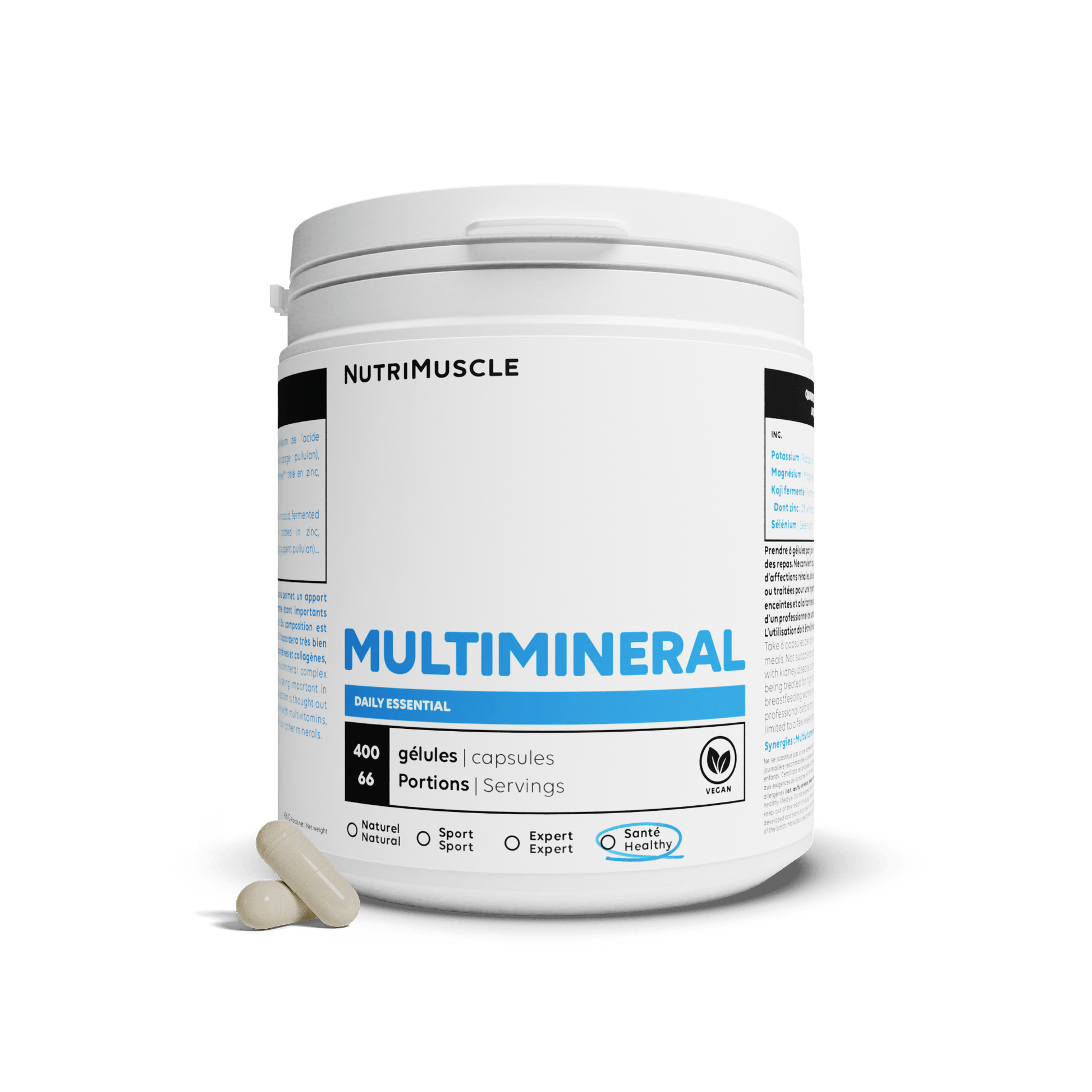 Nutrimuscle Minéraux 400 gélules Multiminéraux en gélules