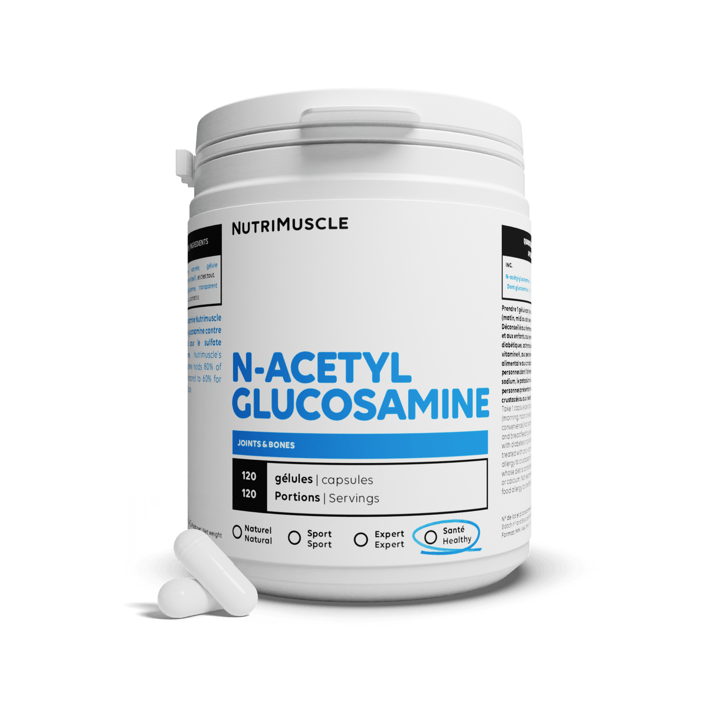 Nutrimuscle Nutriments Glucosamine (N-Acetylglucosamine) en gélules