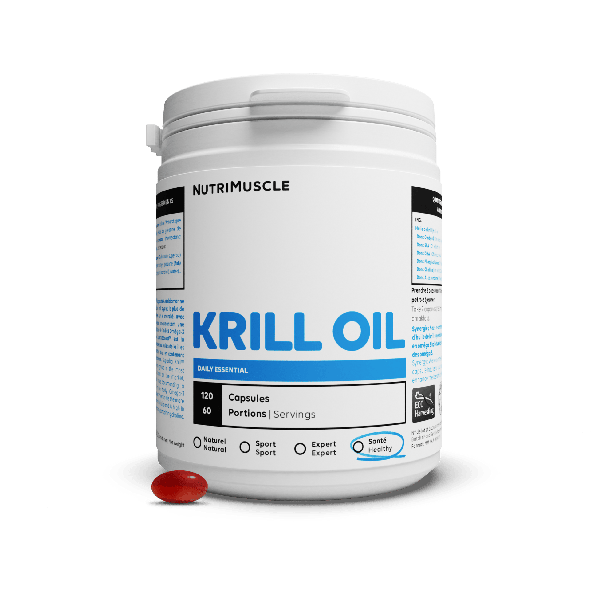Nutrimuscle Nutriments 120 capsules Huile de Krill
