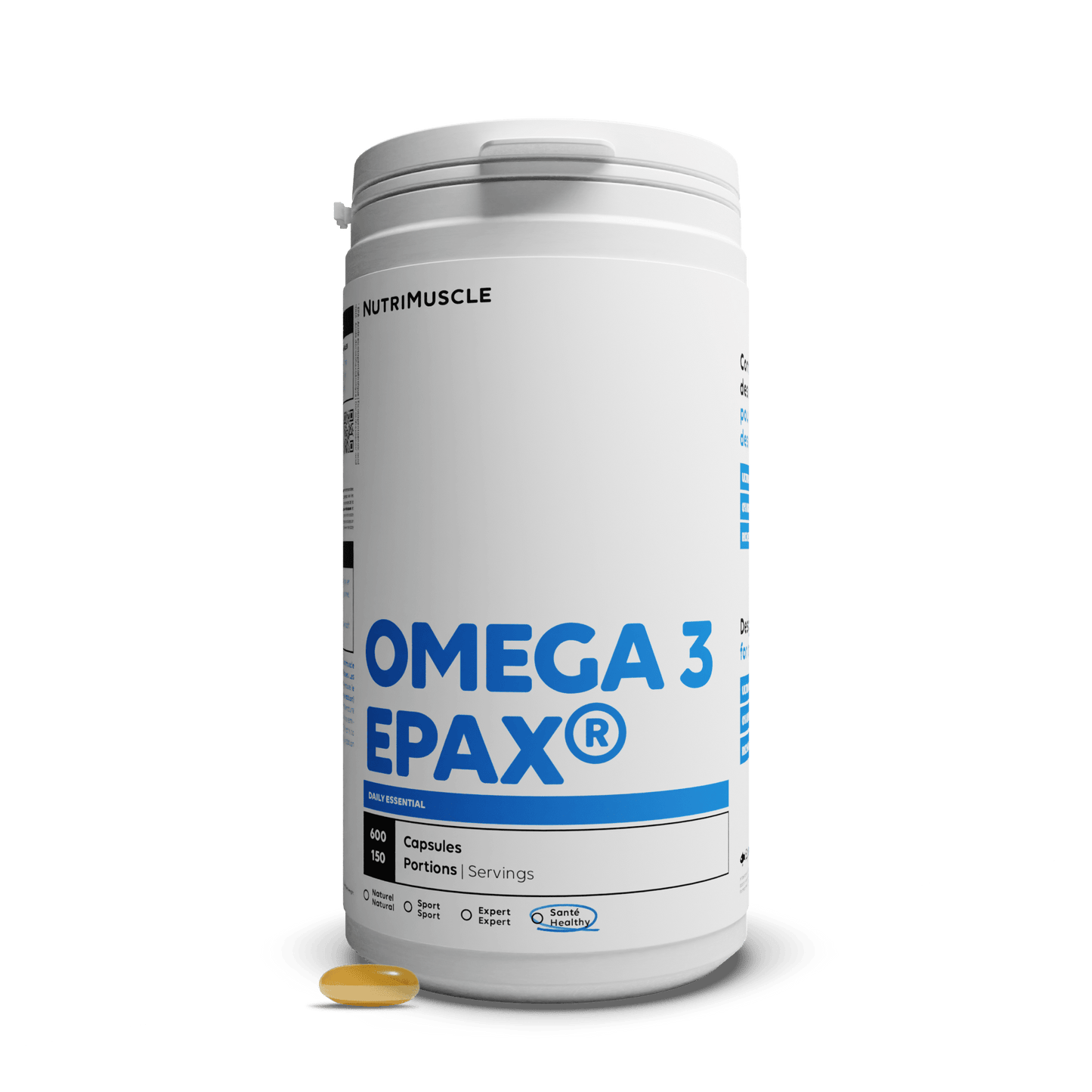 Nutrimuscle Nutriments 600 gélules Oméga 3 Epax®