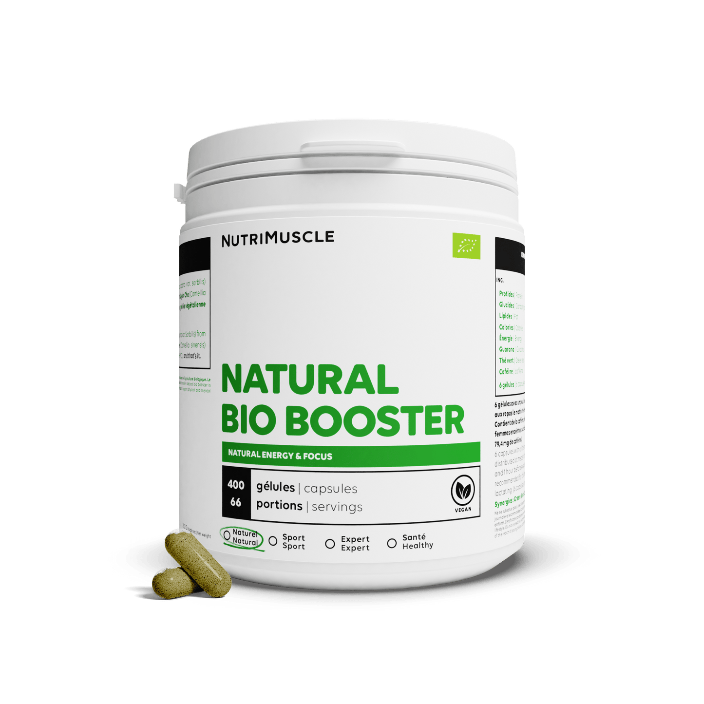 Nutrimuscle Plantes 400 gélules Natural Bio Booster