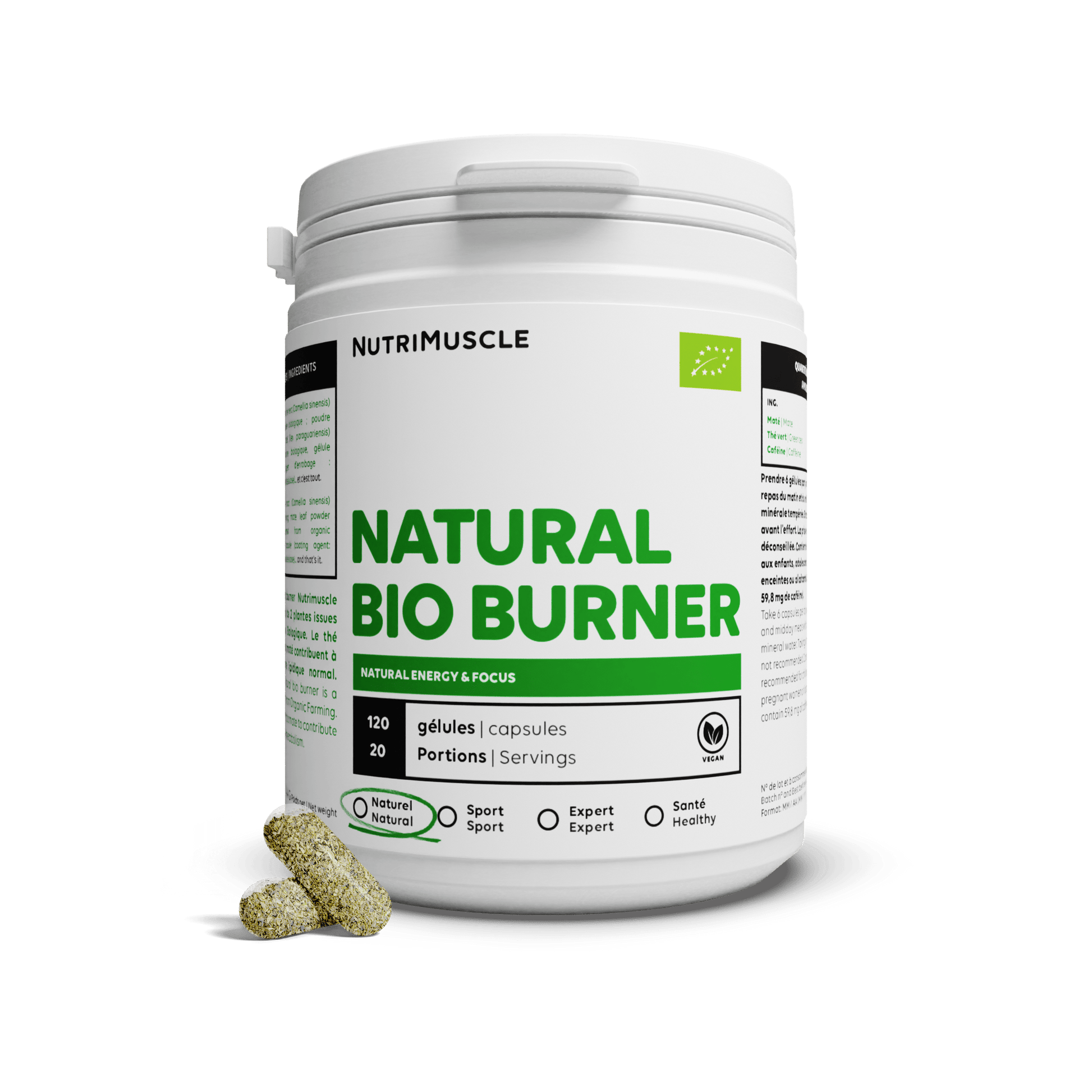 Nutrimuscle Plantes 120 gélules Natural Bio Burner