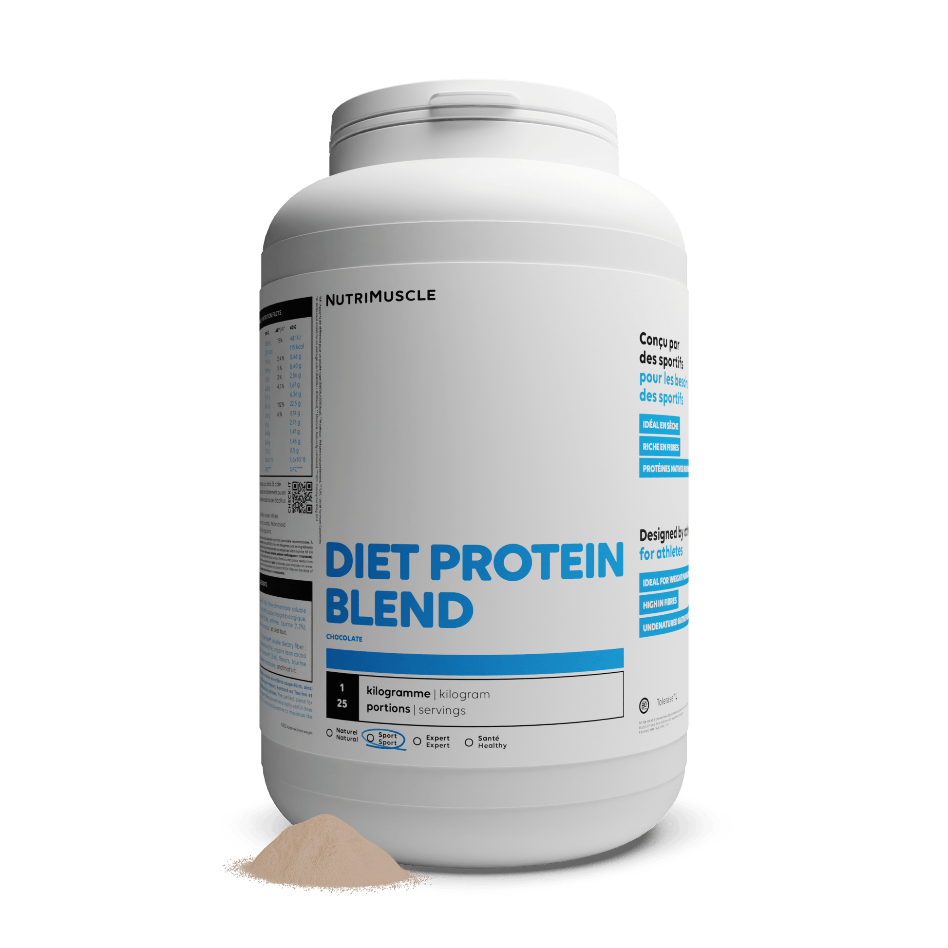 Nutrimuscle Protéines Chocolat / 1.00 kg Diet Protein Blend