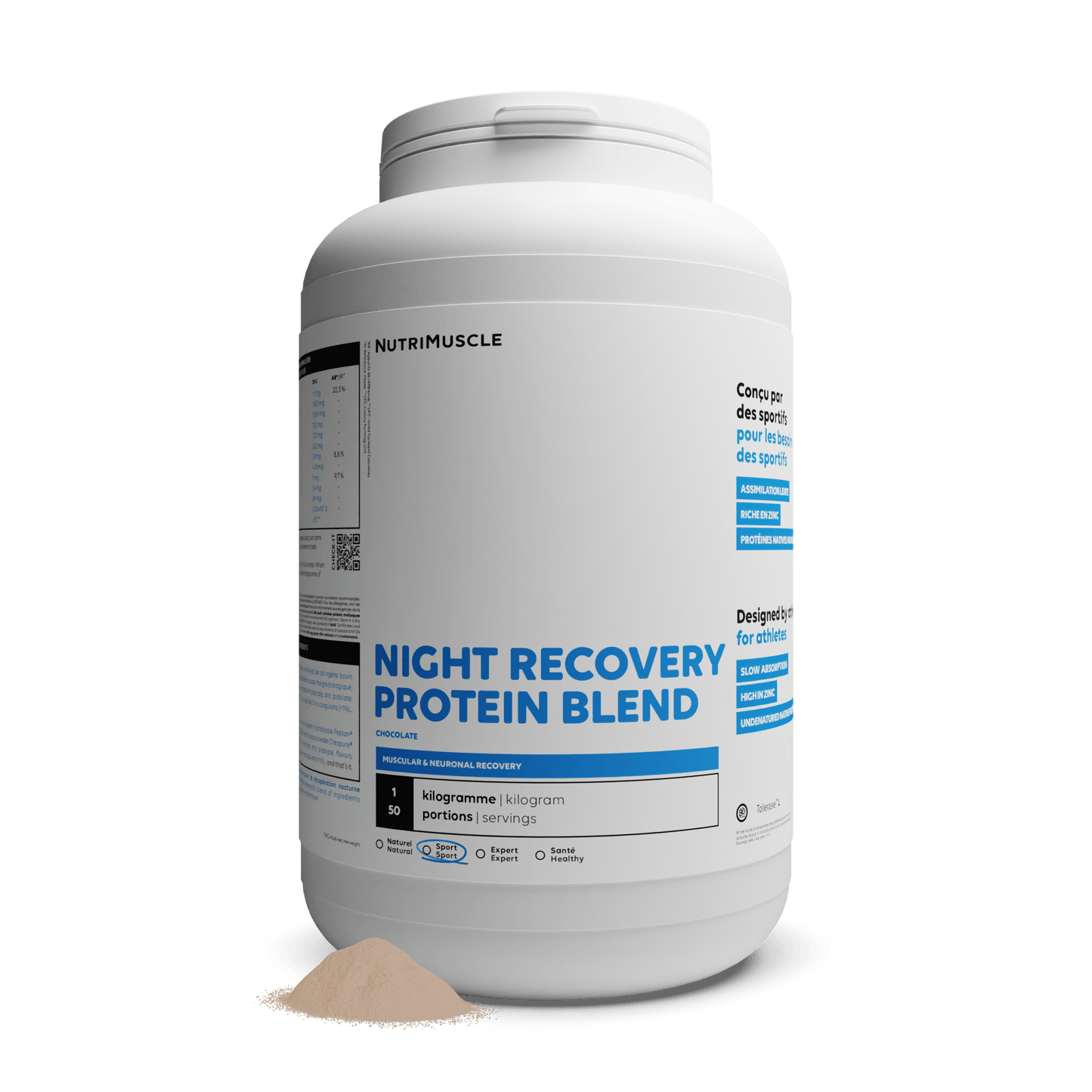 Nutrimuscle Protéines Chocolat / 1.00 kg Night Recovery Protein Blend