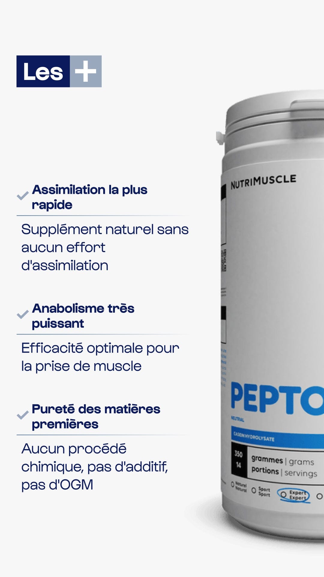 Nutrimuscle Protéines PeptoPro® Hydrolysat de Caséine